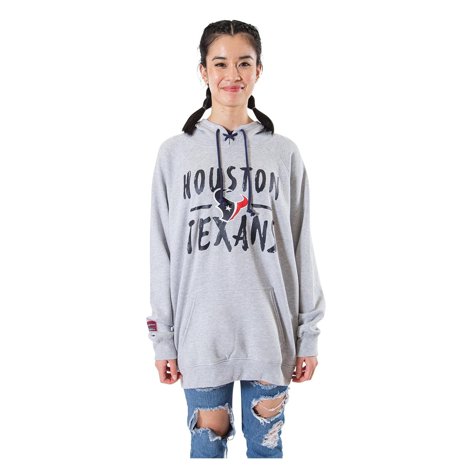 Ultra Game Women's Houston Texans Pullover Hoodie Gray Medium $75 Value