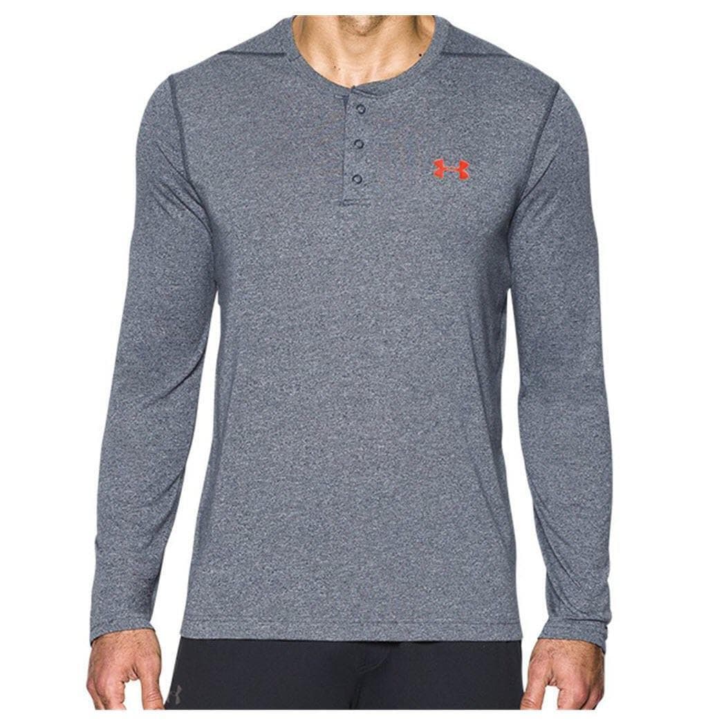 Under Armour Men's Heat Gear Threadborne Siro Long Sleeve Shirt Gray 3XL