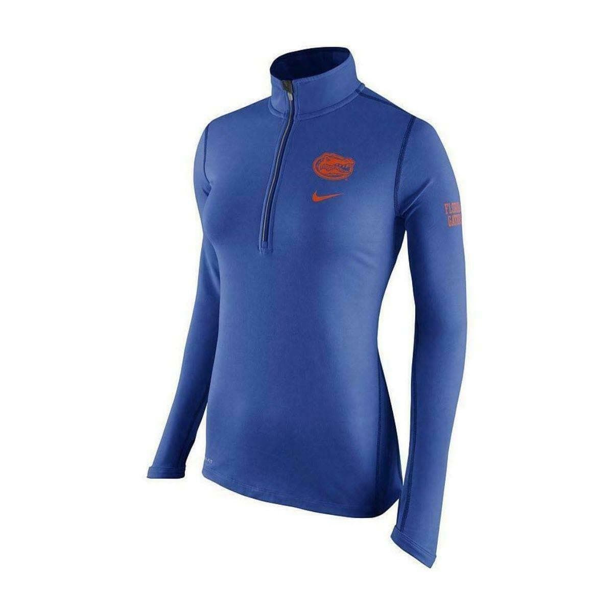 Nike Women's Florida Gators Half-Zip Element Dri-Fit Top Large Blue