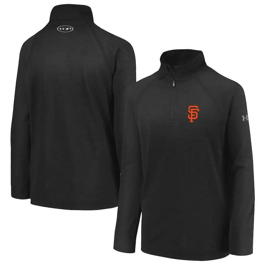 Under Armour Boy's Girl's San Francisco Giants Heatgear 1/4 Zip Pullover Top