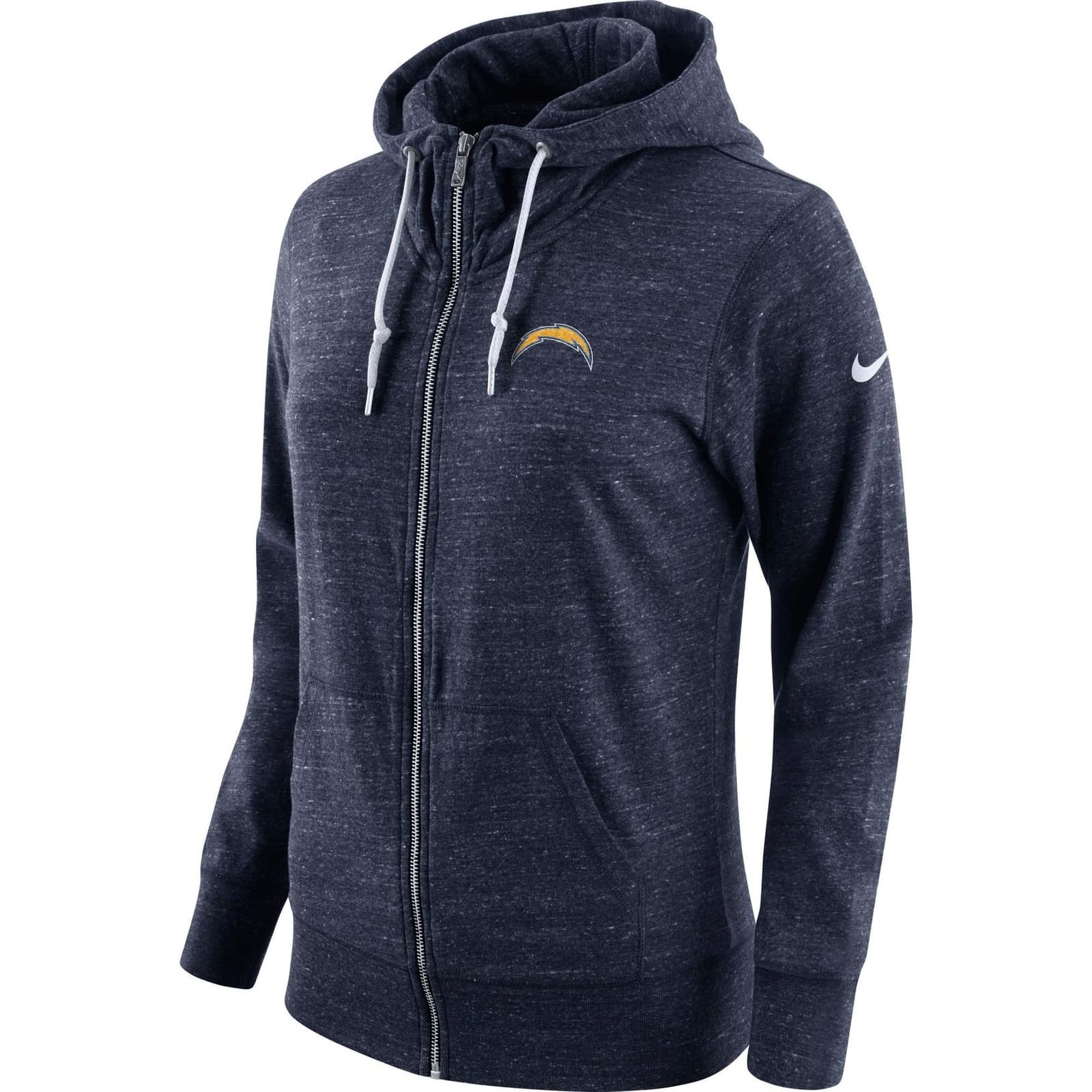 Nike Women's Los Angeles Chargers Full Zip Gym Vintage Hoodie Sweatshirt Blue M