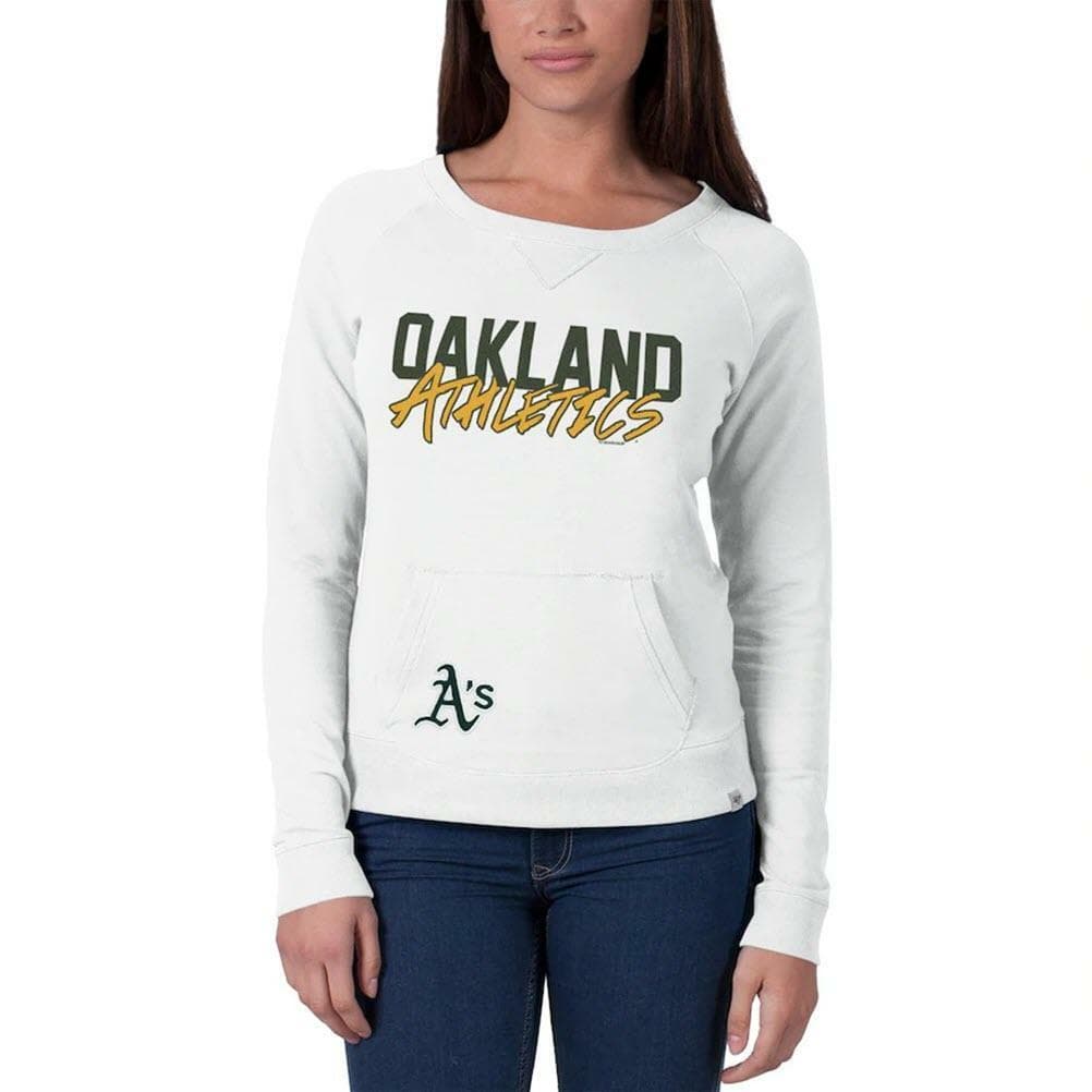 '47 Brand Women's Oakland Athletics Gameday Crew Sweatshirt White S M MSRP $80