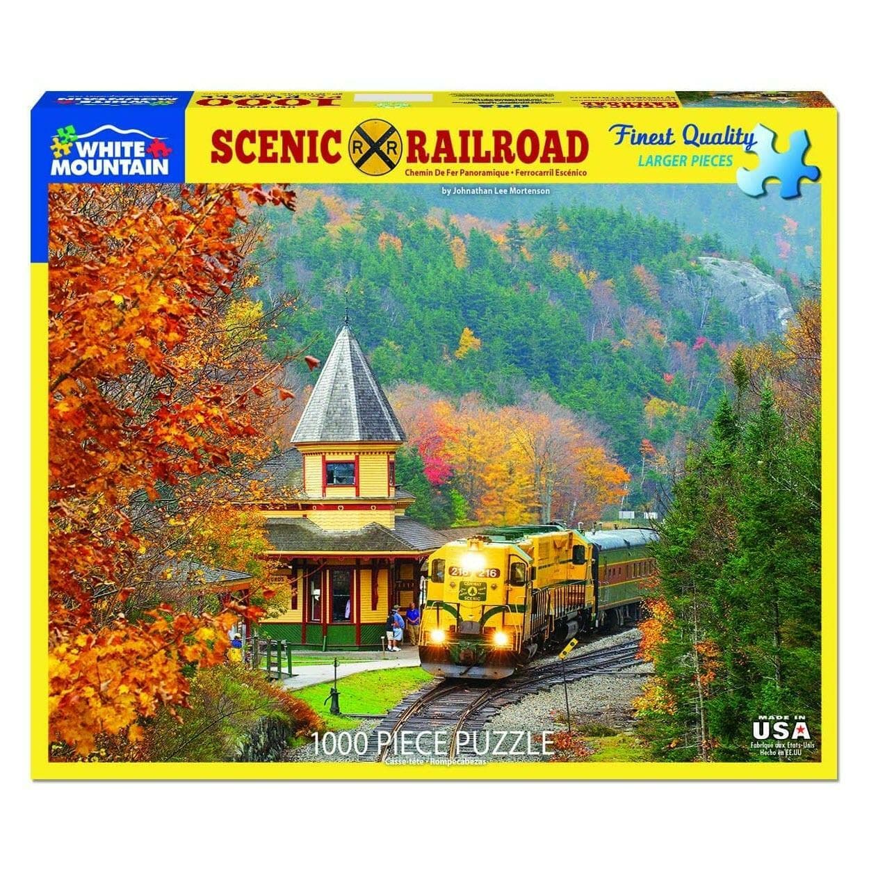 White Mountain Puzzles Scenic Railroad 1000 Piece Jigsaw Puzzle New Hampshire