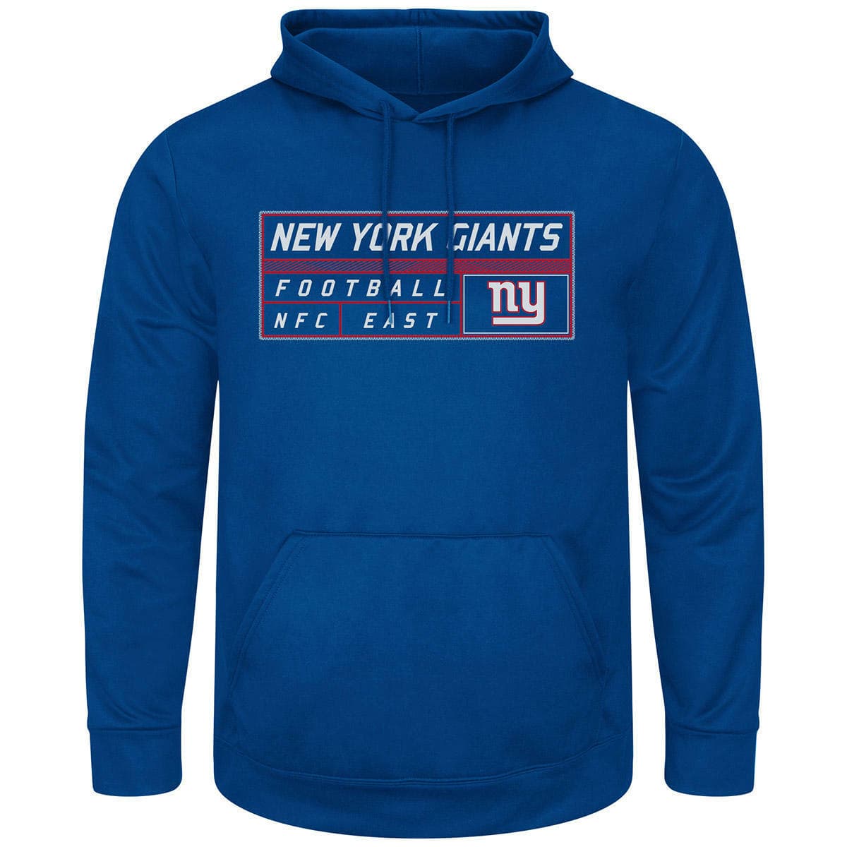 Majestic Men's New York Giants Startling Success Polyester Hoodie Blue XL M