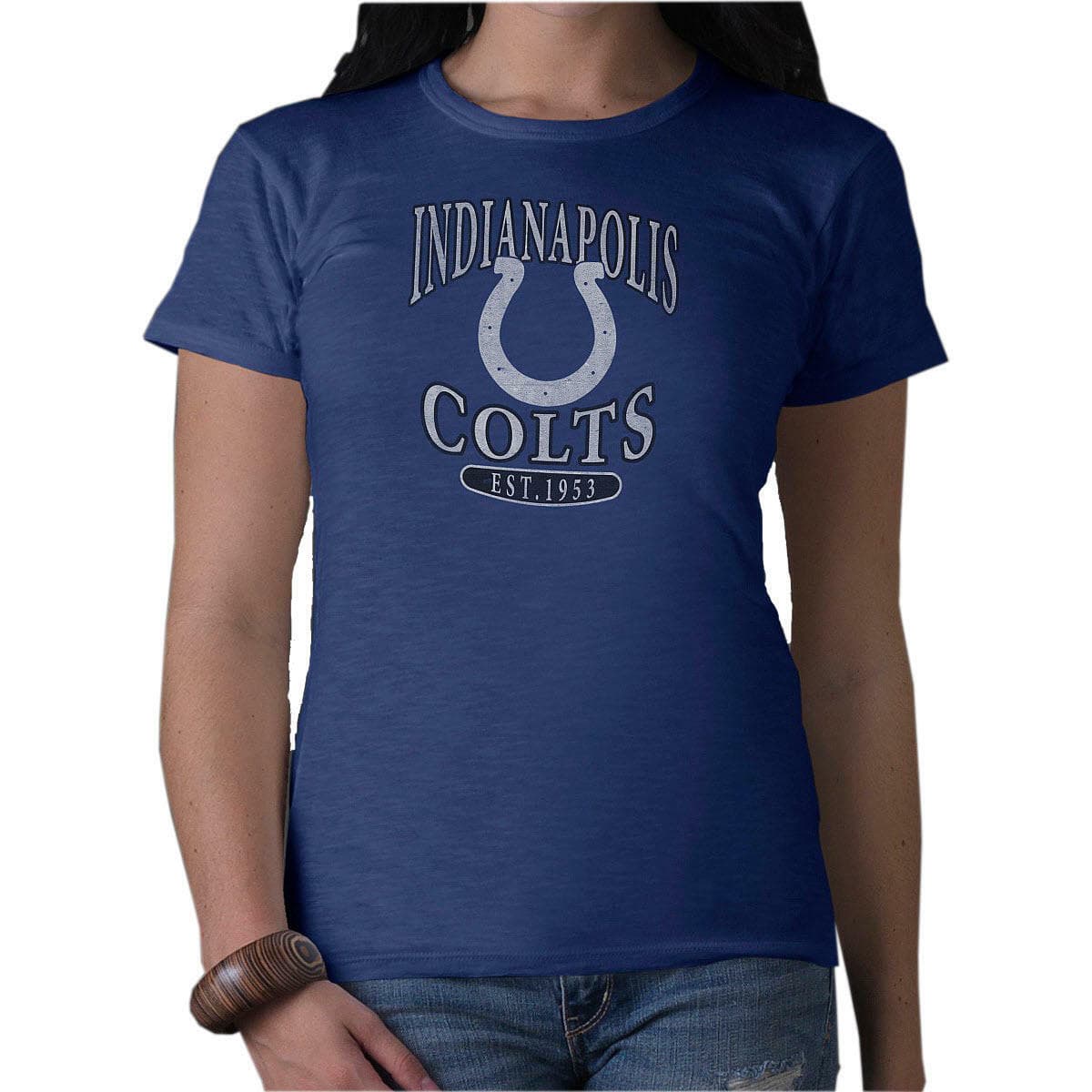 '47 Brand Women's Indianapolis Colts Scrum Logo Short Sleeve T-shirt Blue