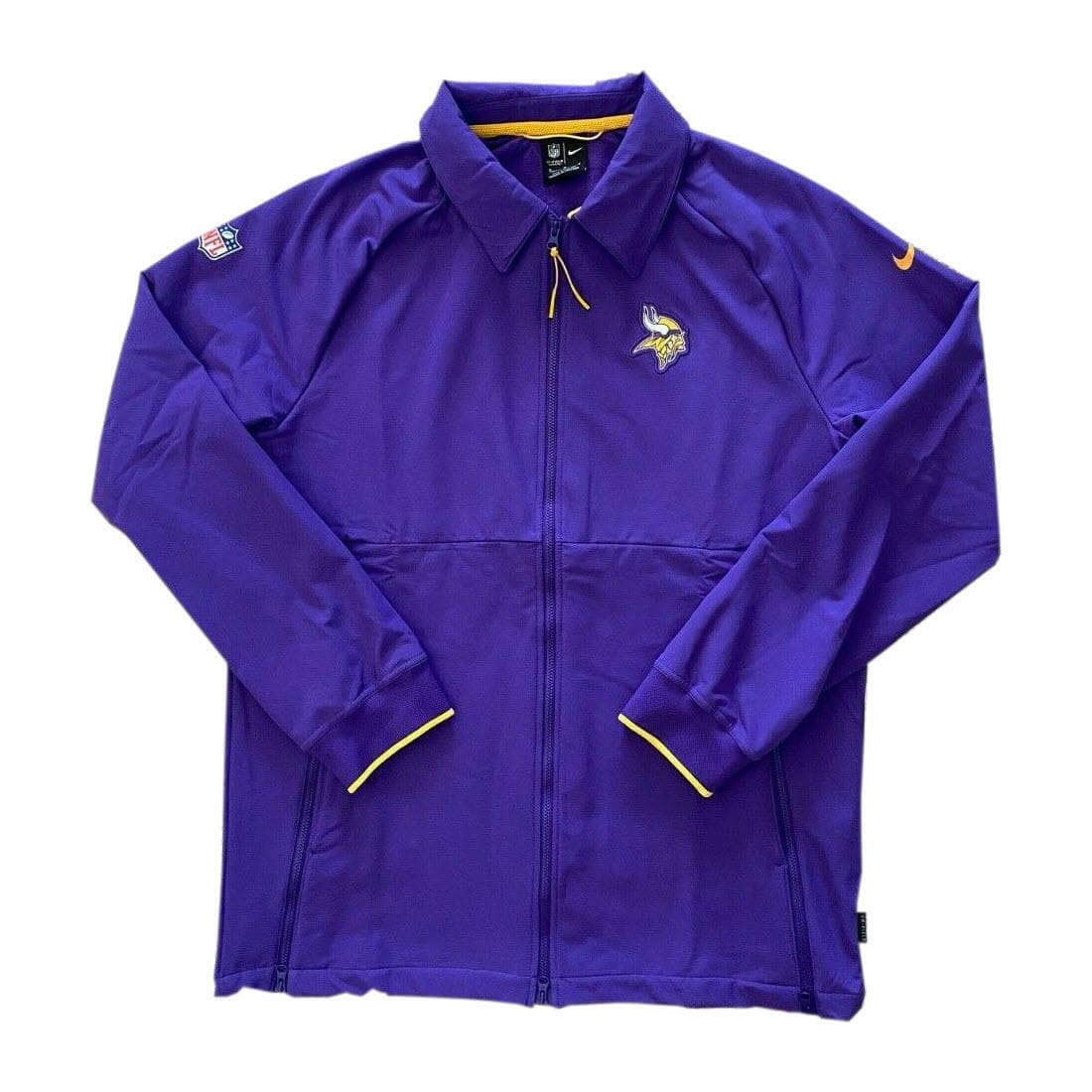 Nike Men's Minnesota Vikings Therma Full Zip On Field Jacket Purple L MSRP $140