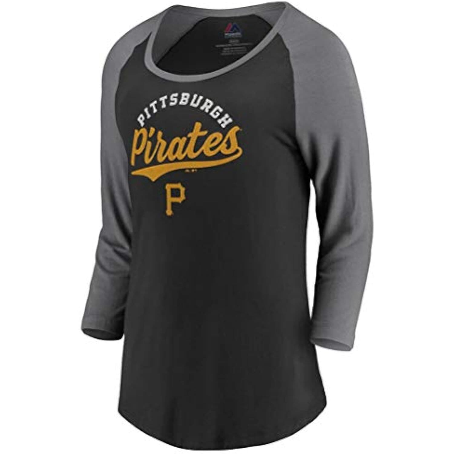 Majestic Women's Pittsburgh Pirates 3/4 Sleeve This Decides It Tee Black Small
