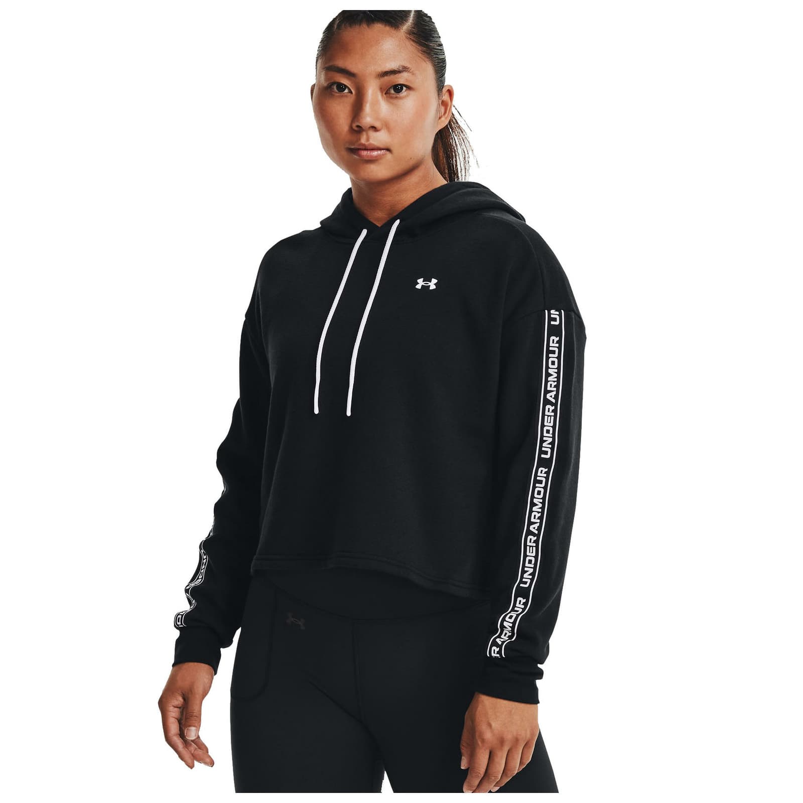 Under Armour Women's UA Rival Fleece Pullover Hoodie Black X-Large