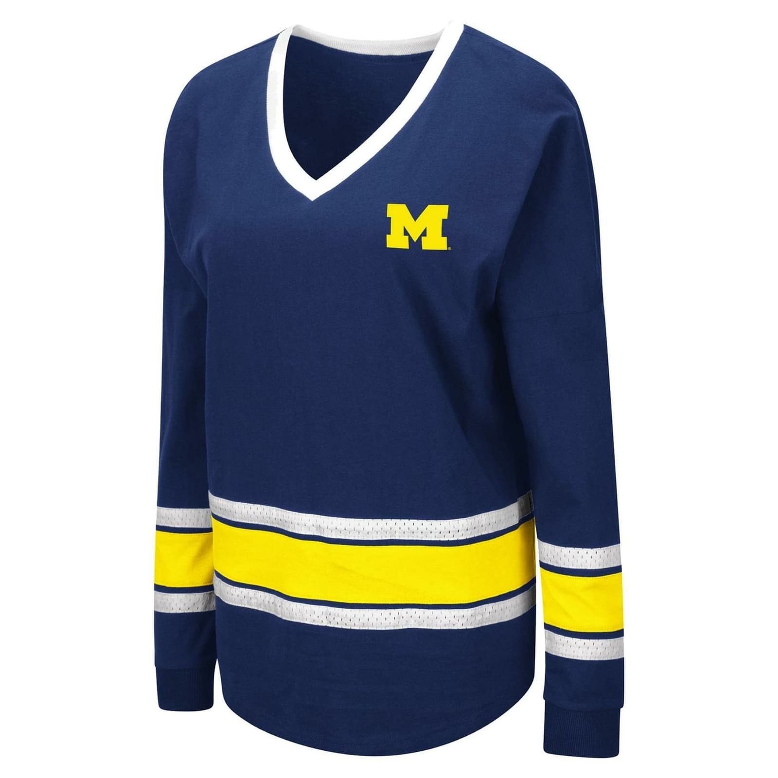 Colosseum Women's Michigan Wolverines Alrighty Long Sleeve T-Shirt Blue Small
