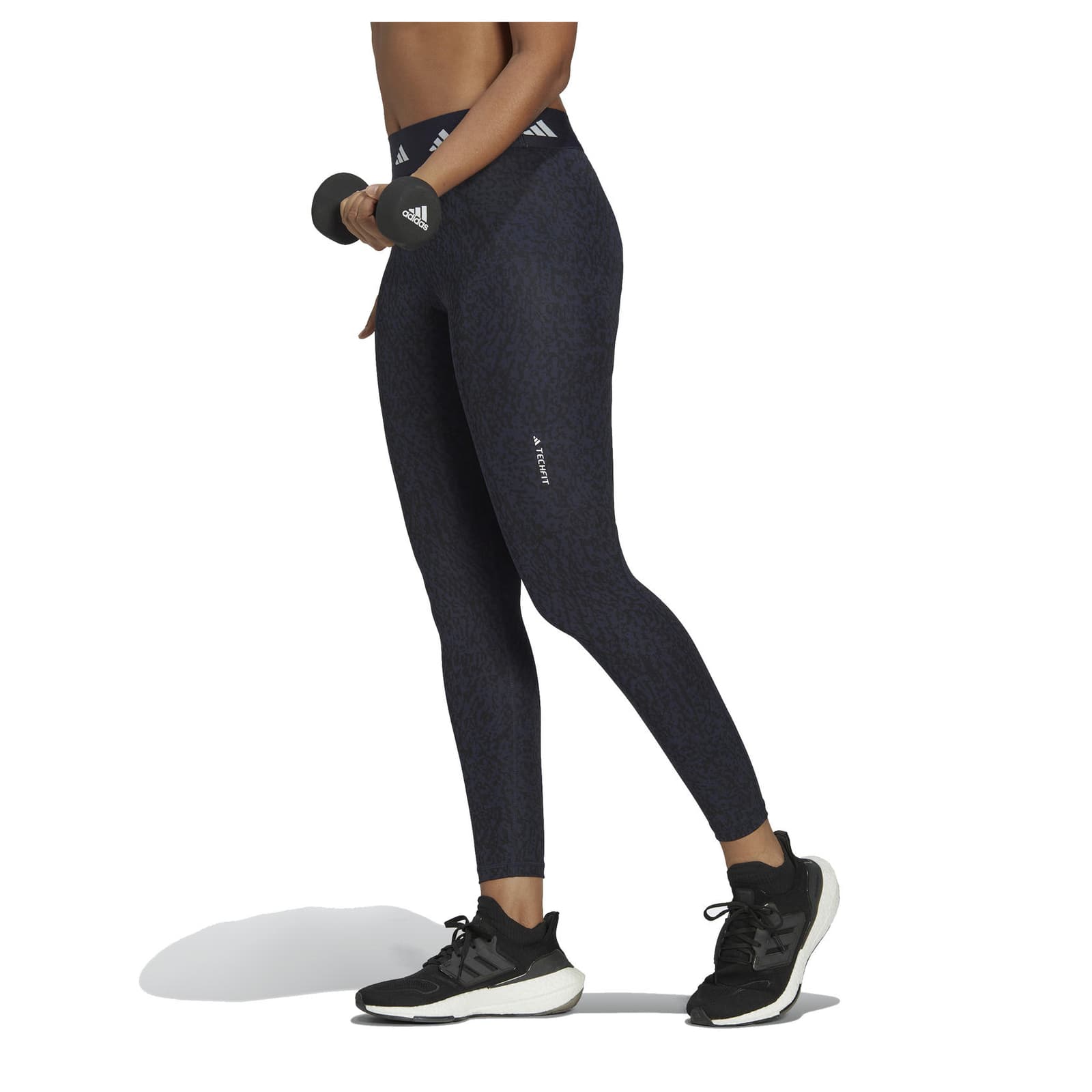 adidas Women's Pixeled Camo High Rise Aeroready Leggings Blue Small