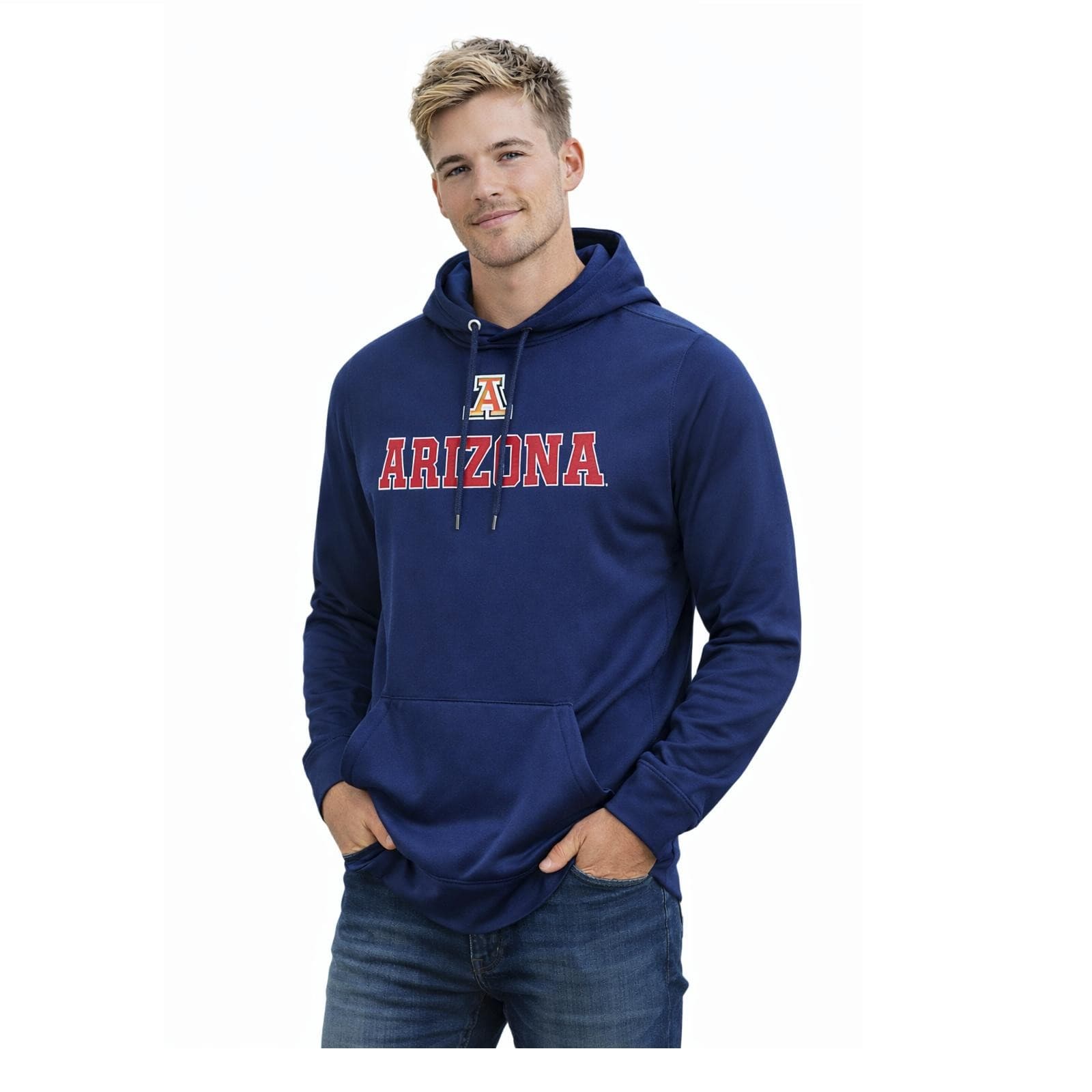 Colosseum Men's Arizona Wildcats Performance Polyester Surge Hoodie Blue Medium