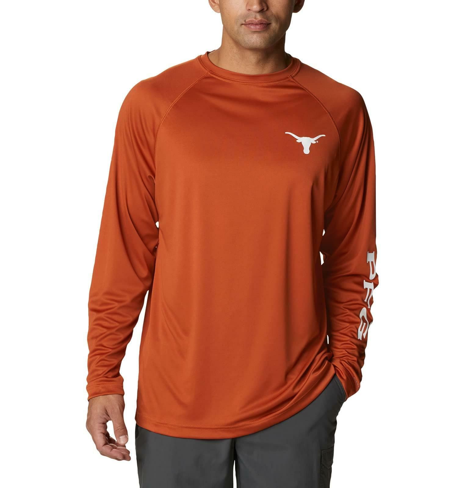 Columbia Men's Texas Longhorns Terminal Tackle Long Sleeve PFG Top 2XT 3XT