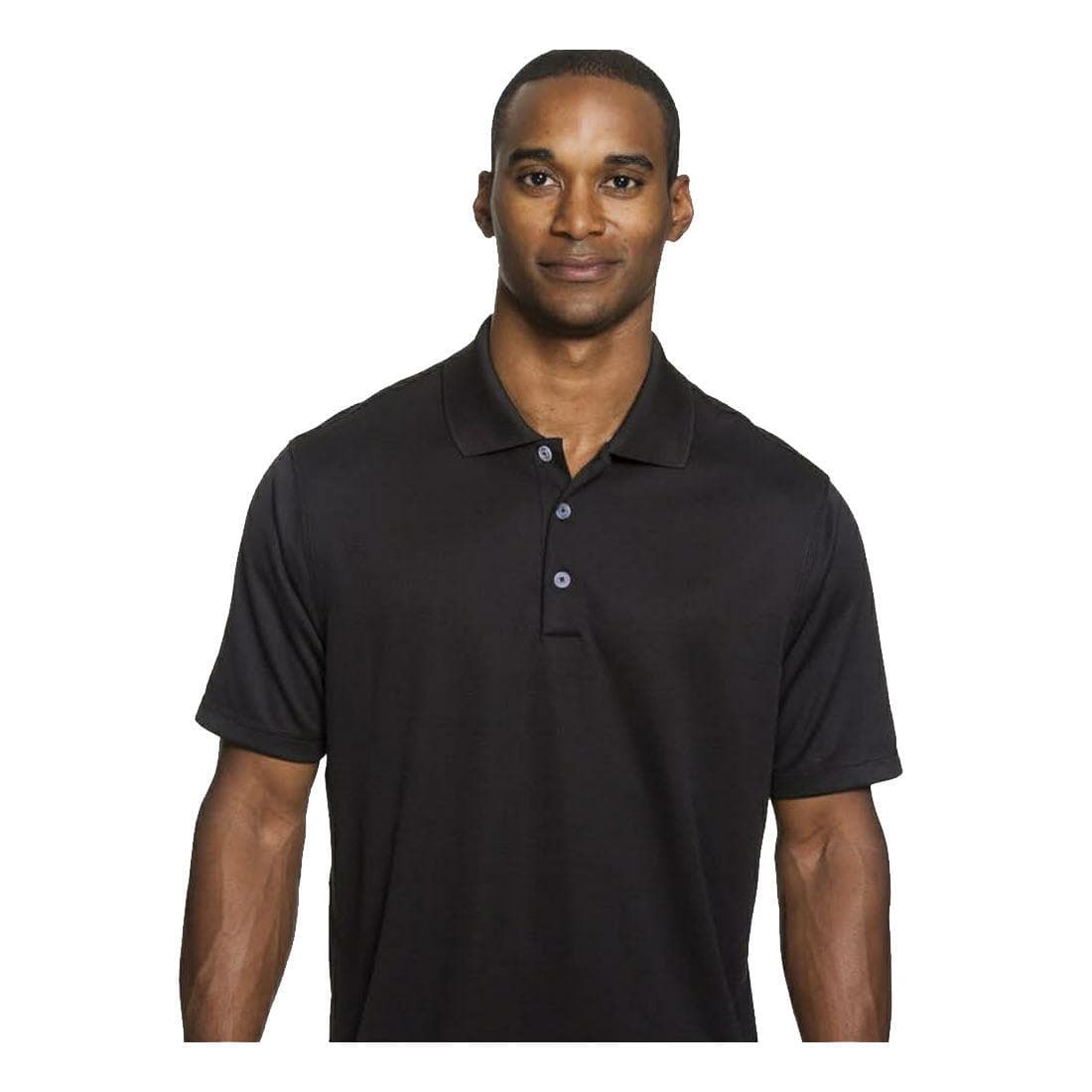 Adidas Men's A170 Climalite Solid Short Sleeve Jacquard Polo Black XL