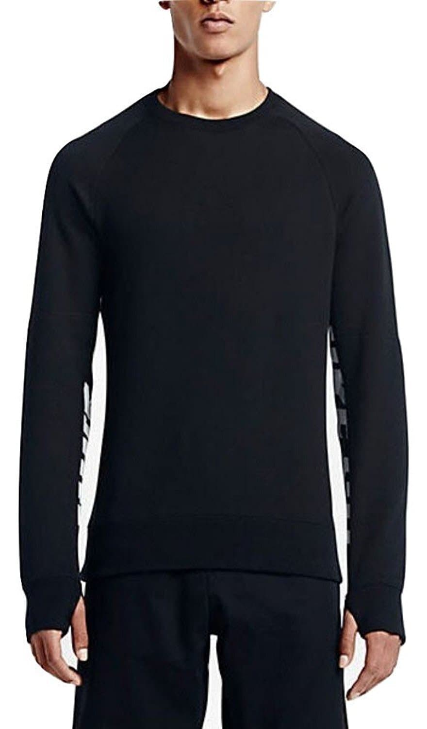 Nike SB Men's Everett Graphic Terry Fleece Crew Pullover Sweatshirt Black XL