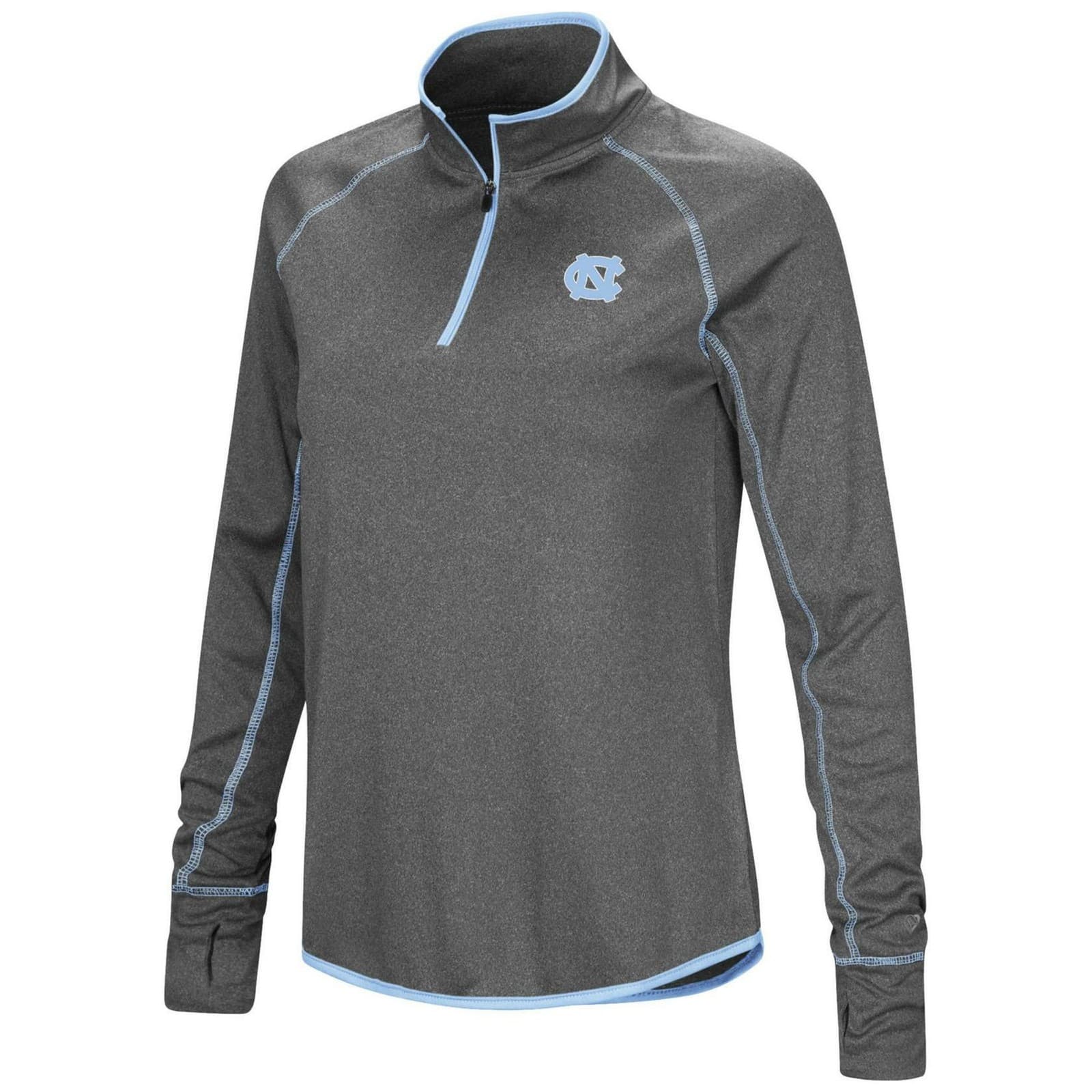 Colosseum Women's North Carolina Tar Heels Stingray Quarter-Zip Top Gray Large