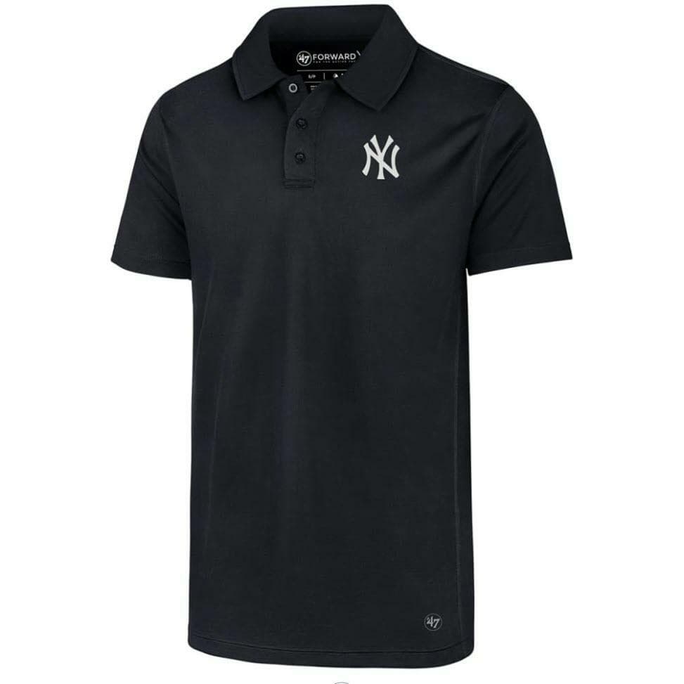 '47 Brand Men's New York Yankees Performance Polyester Ace Polo Blue 2XL