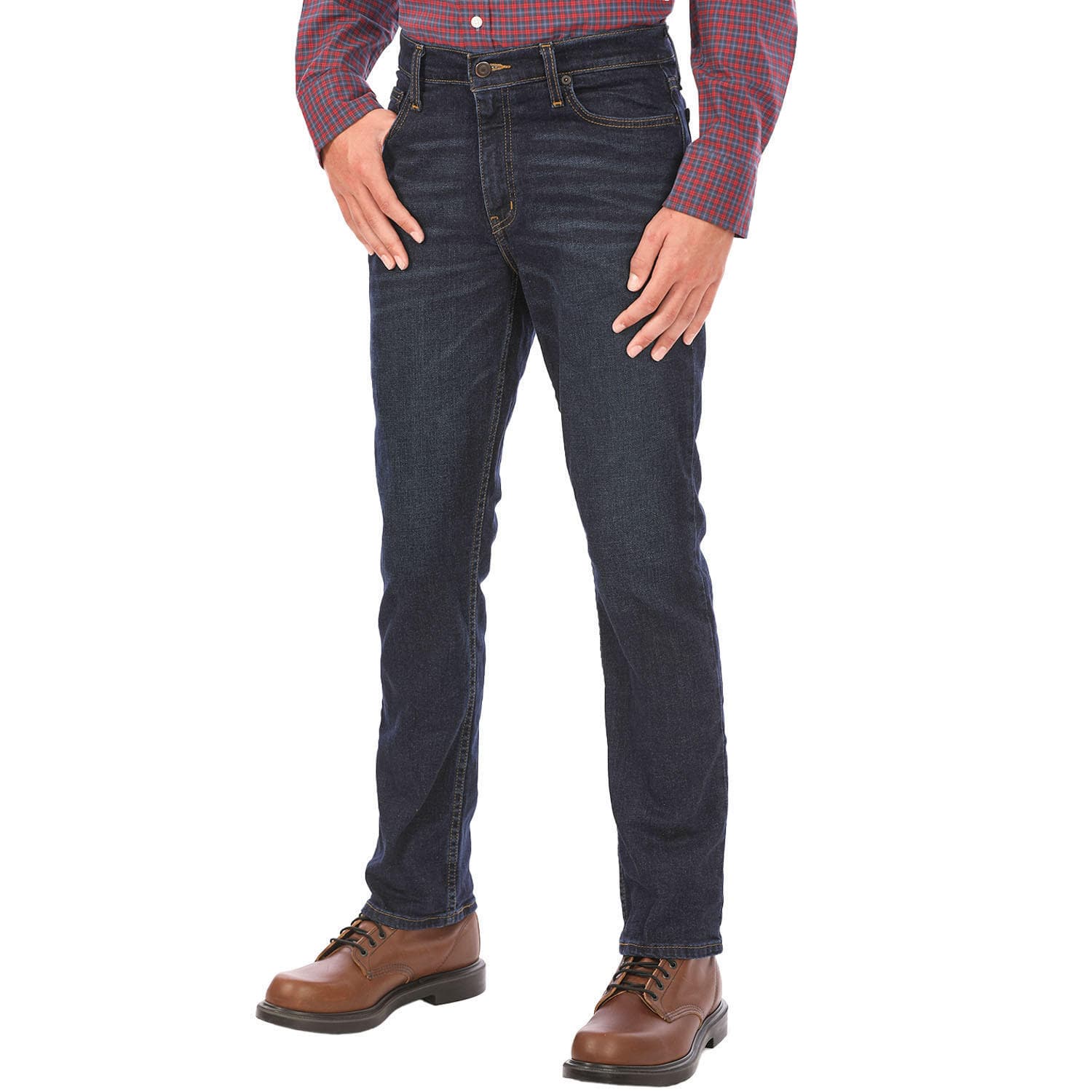 Member's Mark Men's Premium Straight Fit Stretch Denim Jeans Dark Wash 38x30