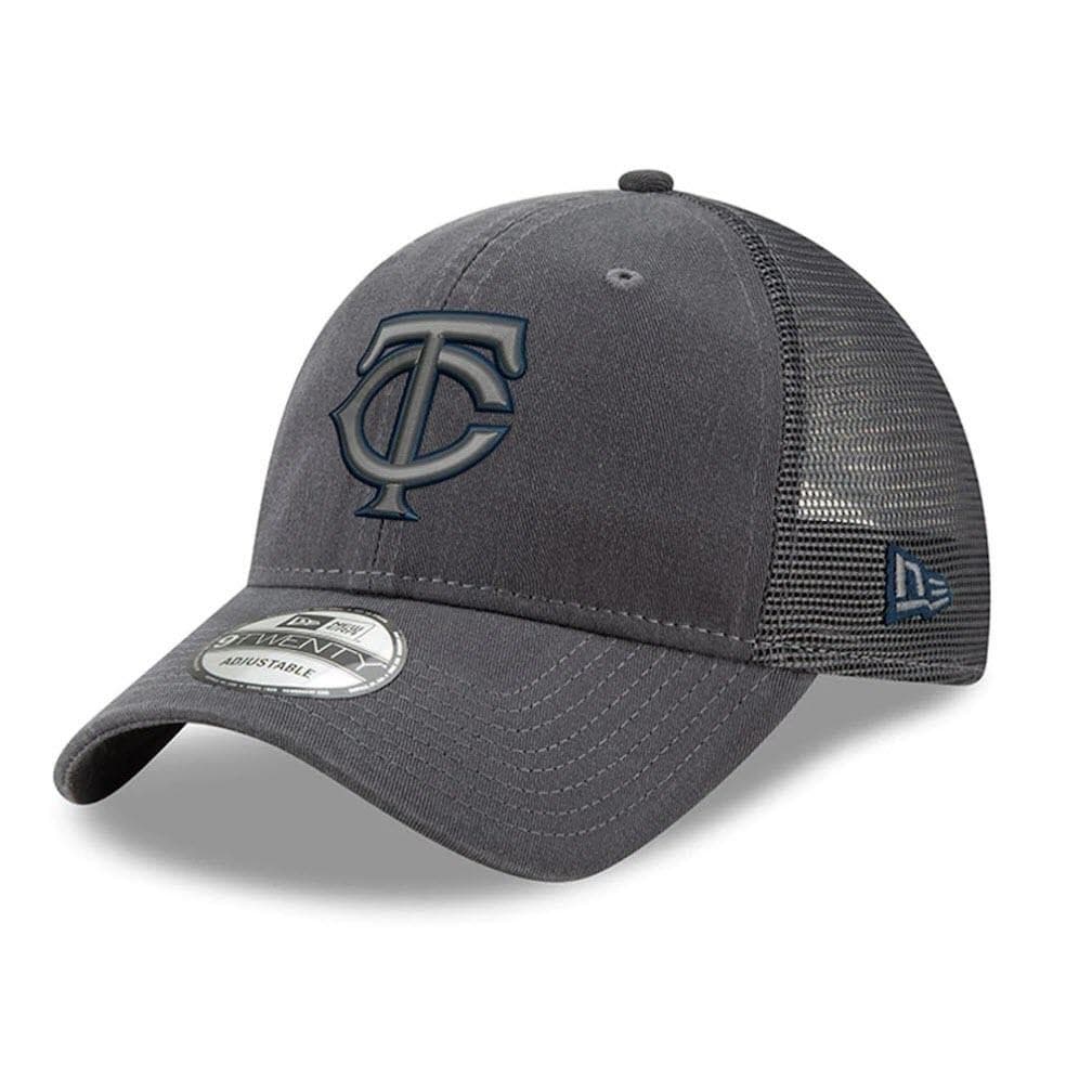 New Era Minnesota Twins Velocity Trucker 9TWENTY Cap Graphite Gray Adjustable