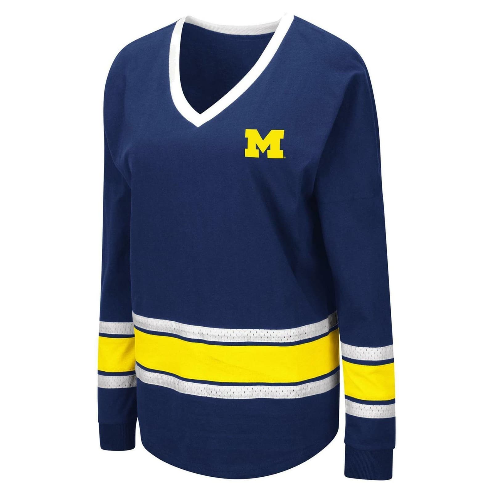 Colosseum Women's Michigan Wolverines Alrighty Long Sleeve T-Shirt Medium Blue