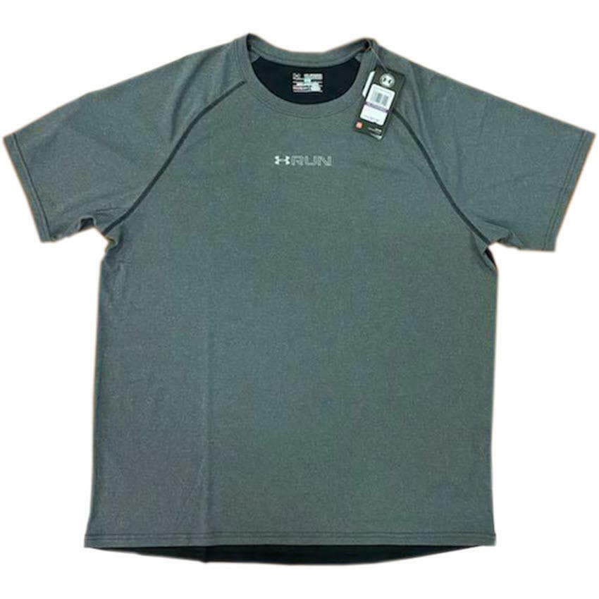 Under Armour Men's Mileage Run Twist Fitted Athletic Shirt Gray X-Large