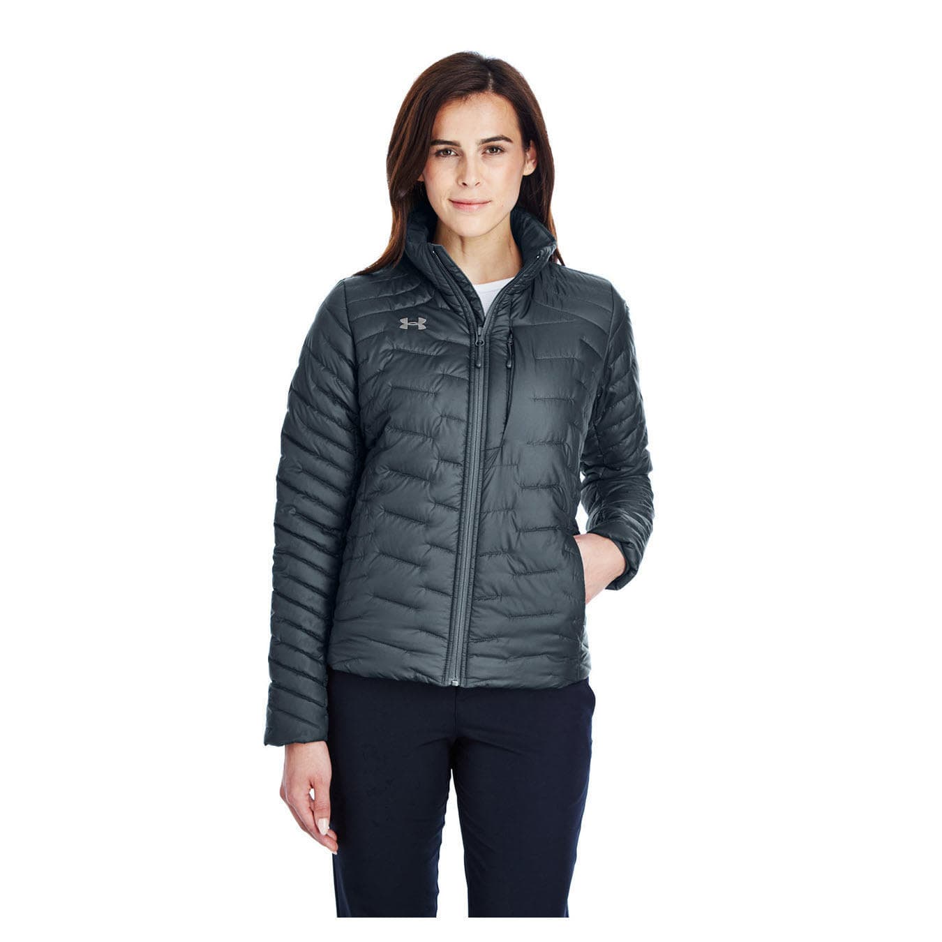 Under Armour Women's ColdGear Reactor Jacket Stealth Gray X-Large $210 Value