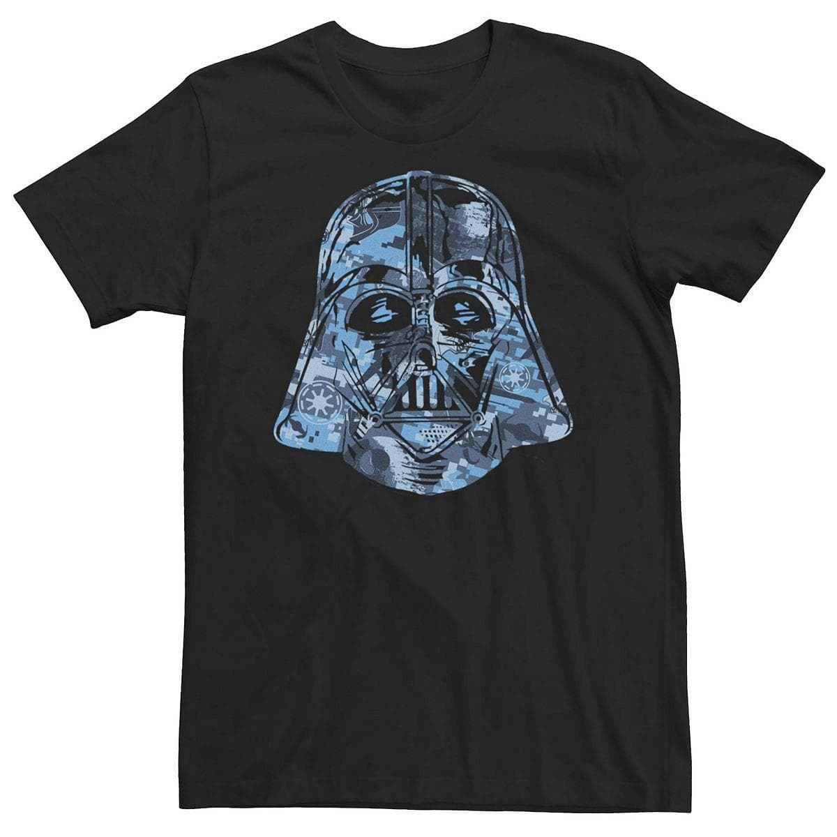 Star Wars Men's Darth Vader Urban Camouflage Cotton Blend T-Shirt Black 3XL