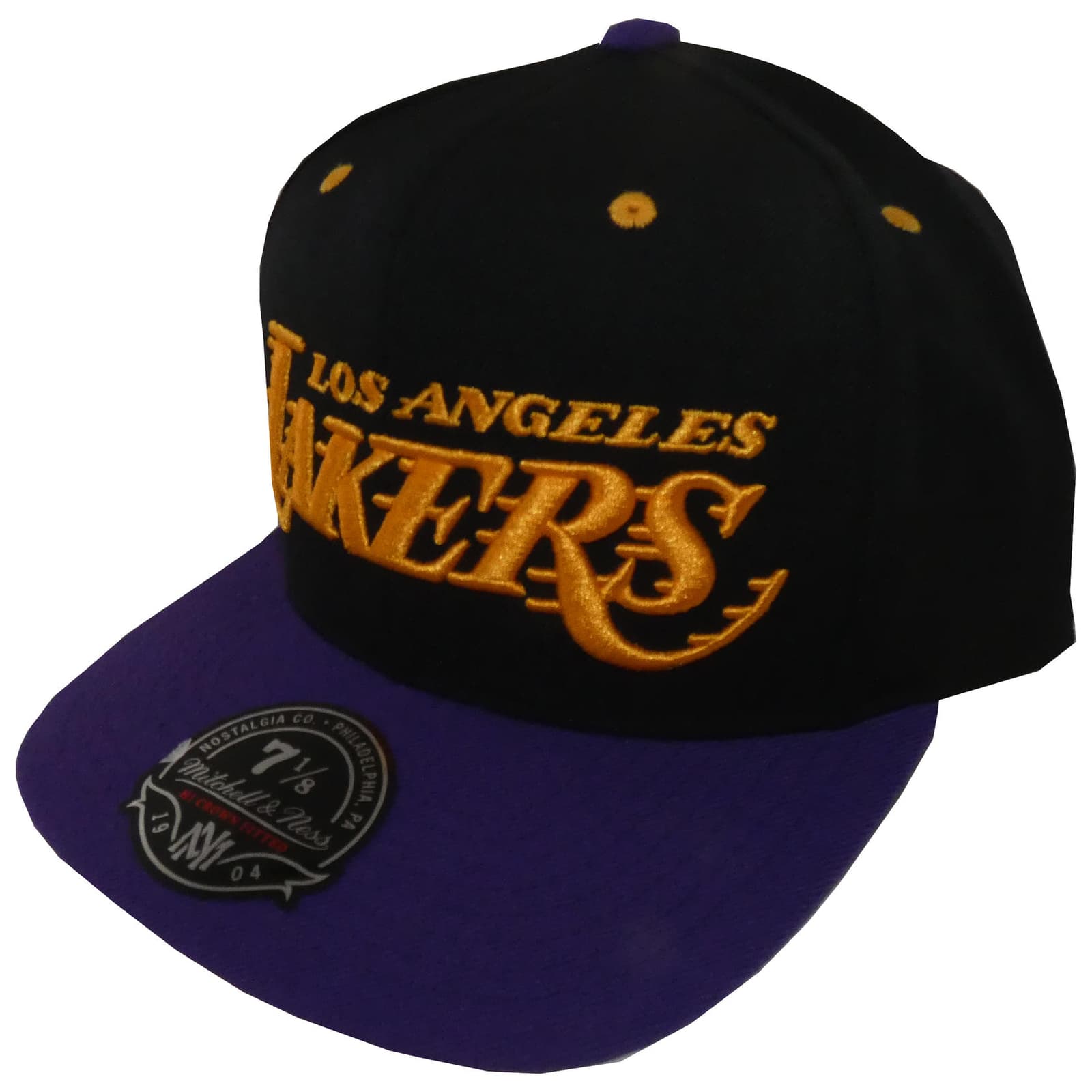 Mitchell & Ness Men's Los Angeles Lakers Hardwood Classics Cap Fitted Size 7 1/8