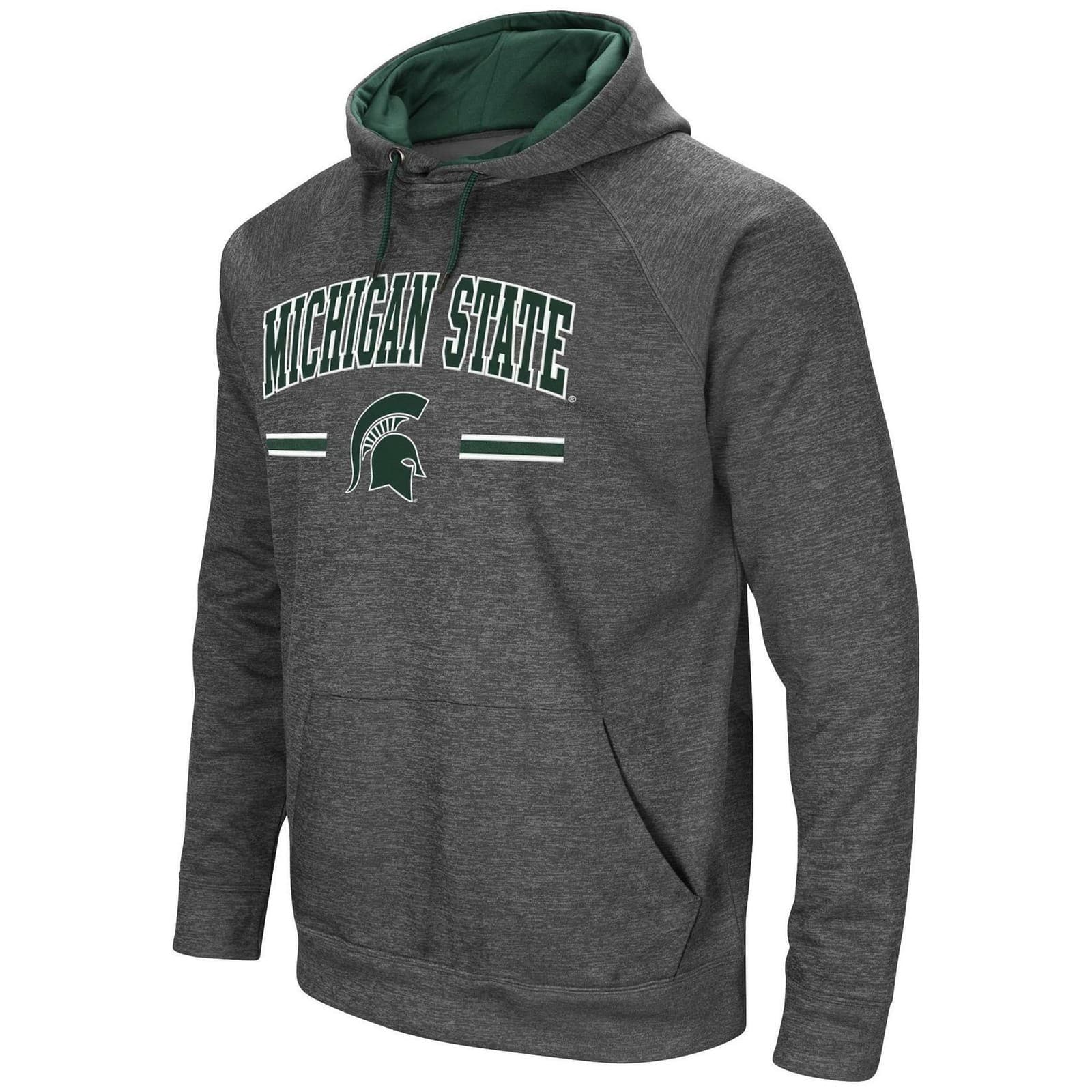 Colosseum Men's Michigan State Spartans Polyester Pullover Sweatshirt Gray 2XL