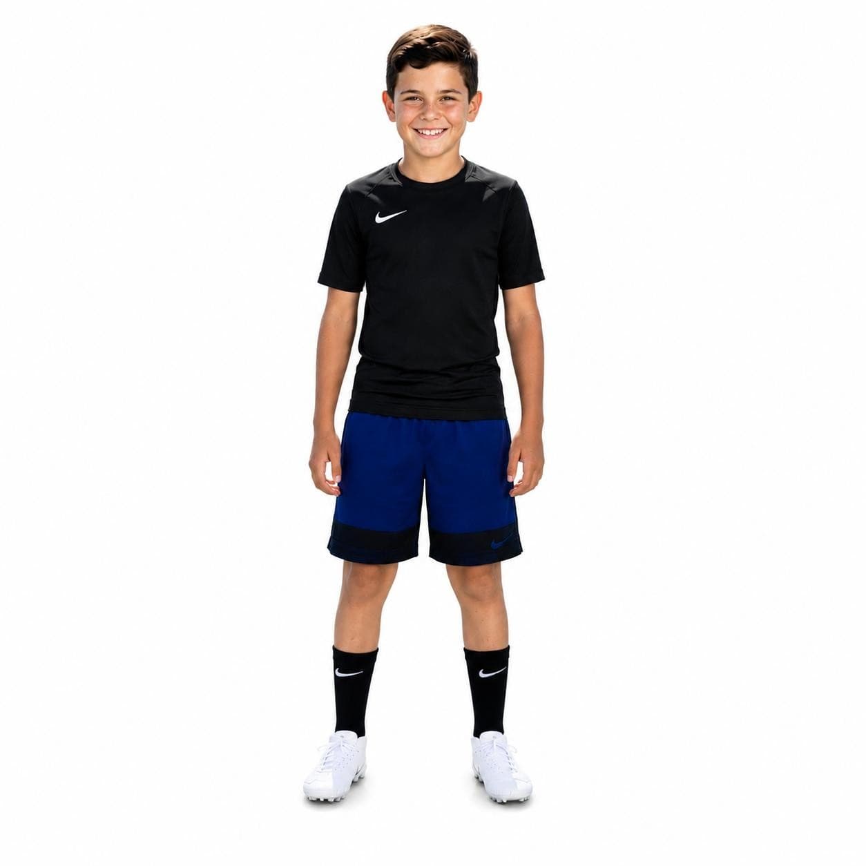 Nike Boy's Dri-Fit Strike Printed Graphic Woven Shorts Blue X-Large $51 Value