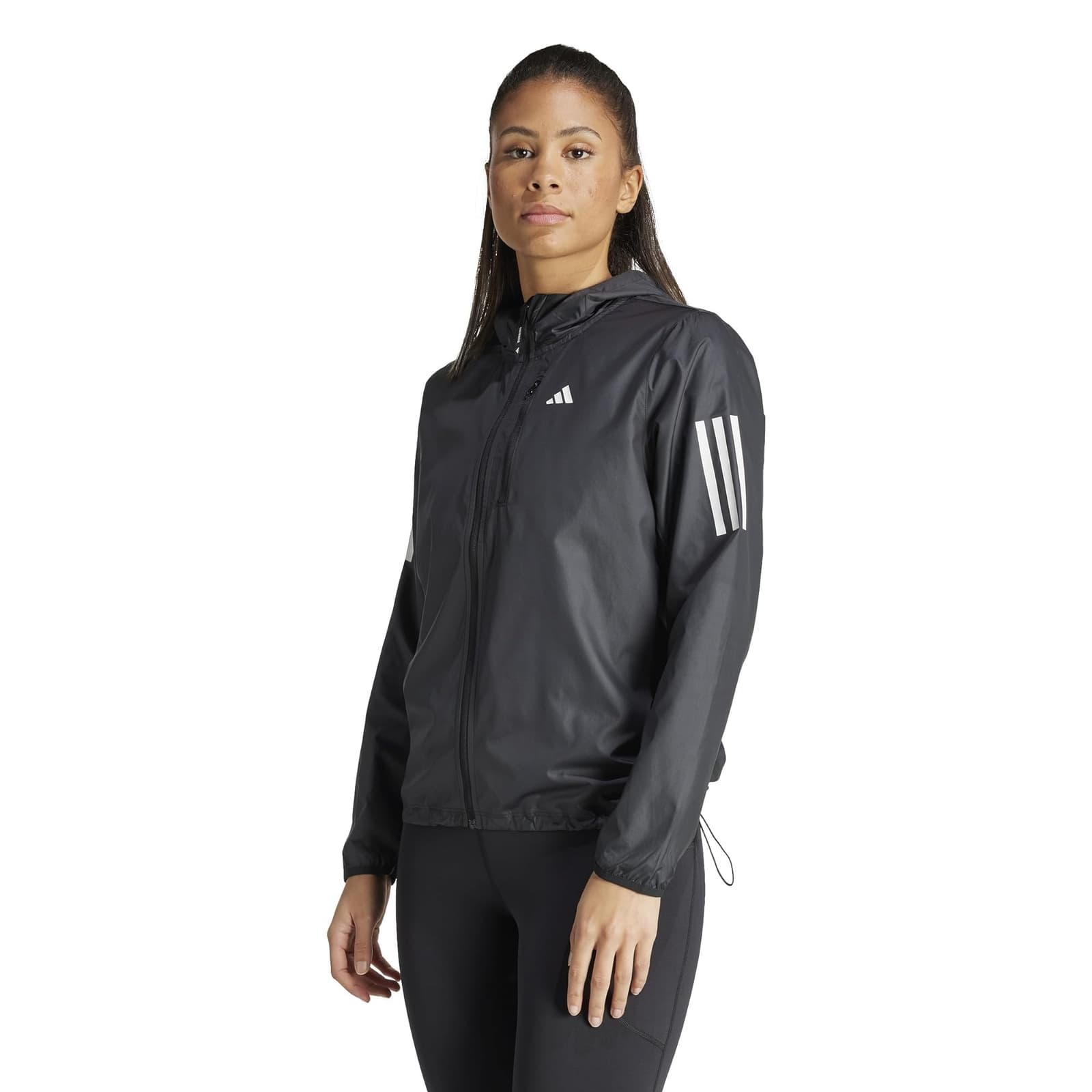 adidas Women's Own The Run Performance Jacket Black Small $97 Value