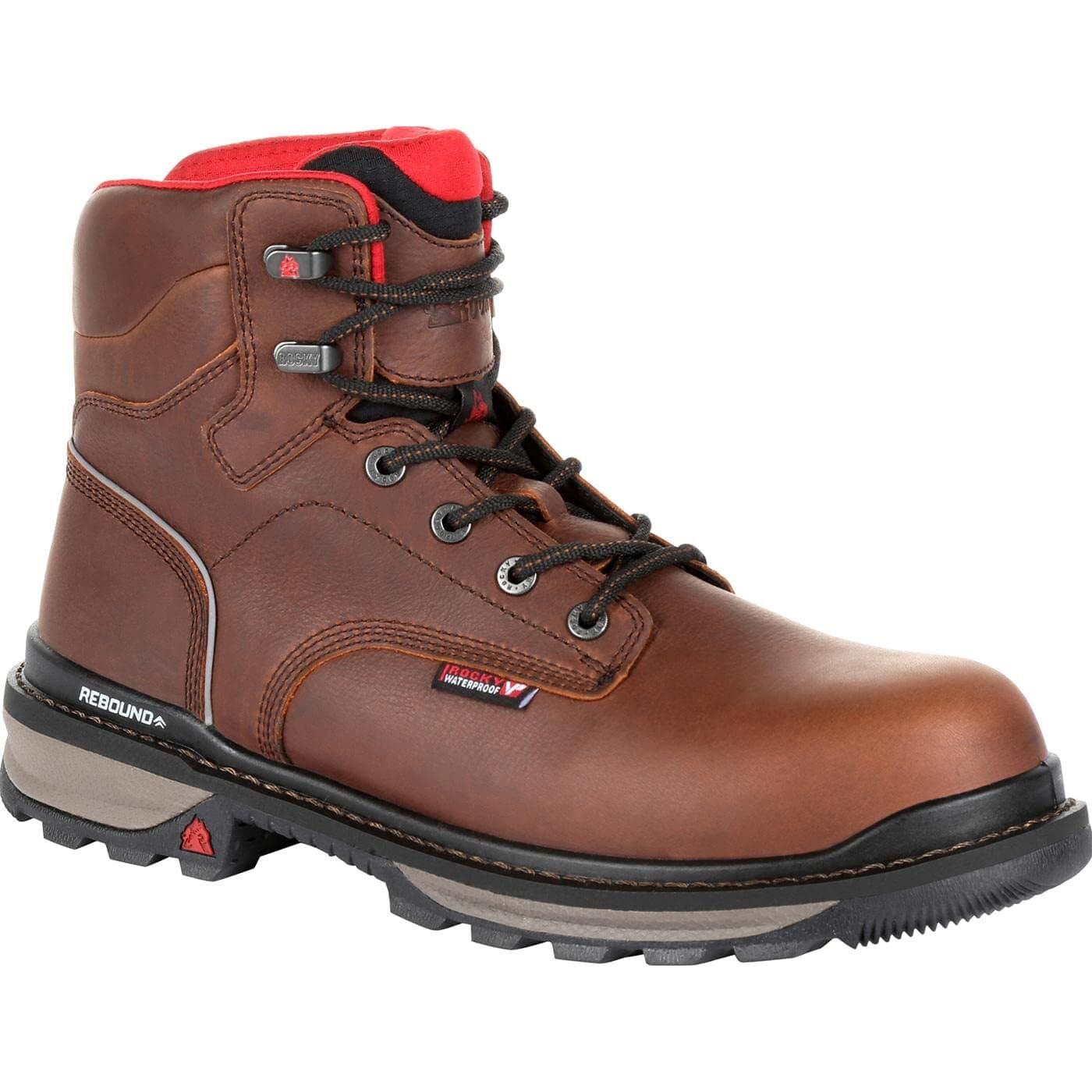 Rocky Rams Horn Waterproof Composite Toe Work Boot Dark Brown 7W $190 Value