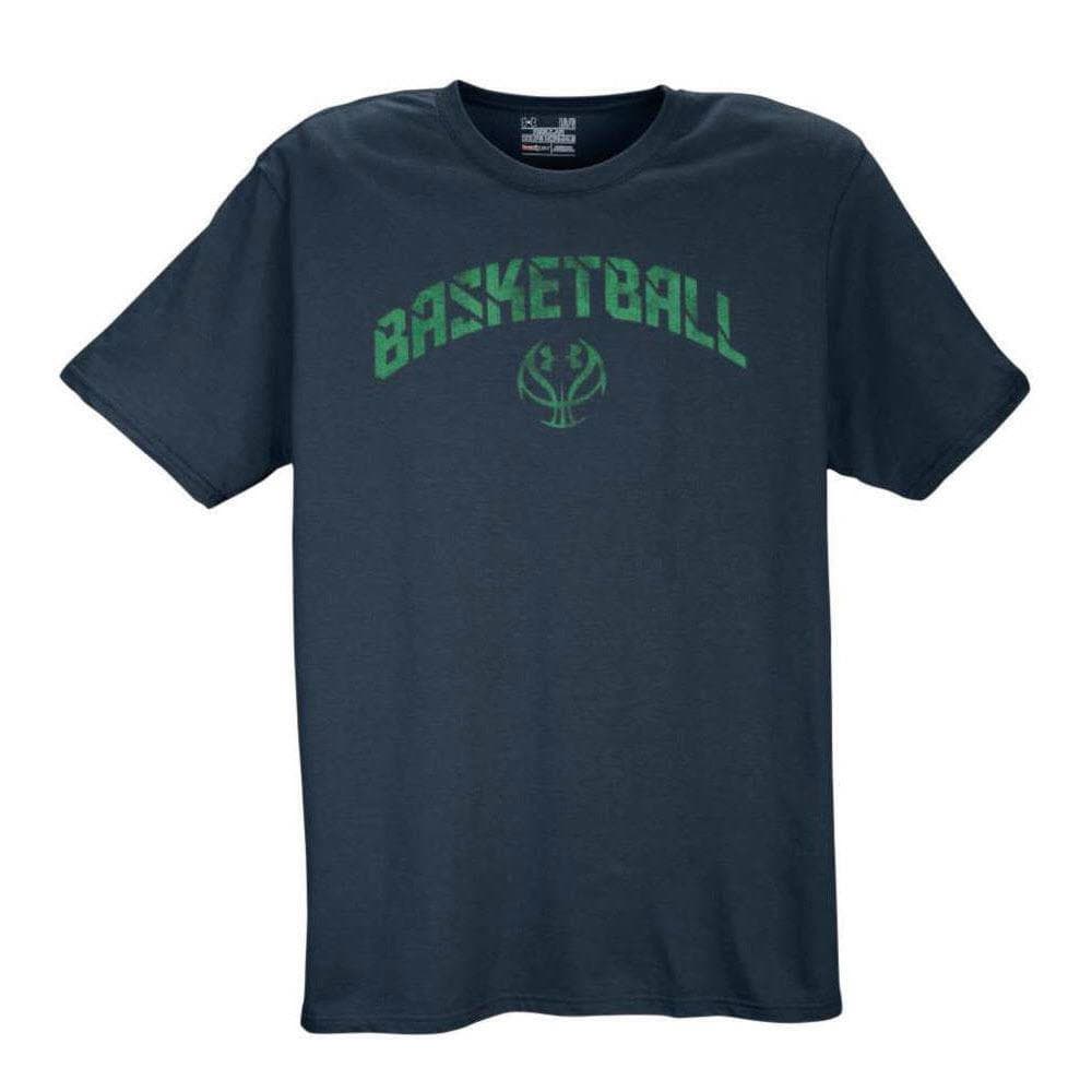 Under Armour Men's HeatGear Basketball Wordmark Loose T-shirt Wire Blue Large