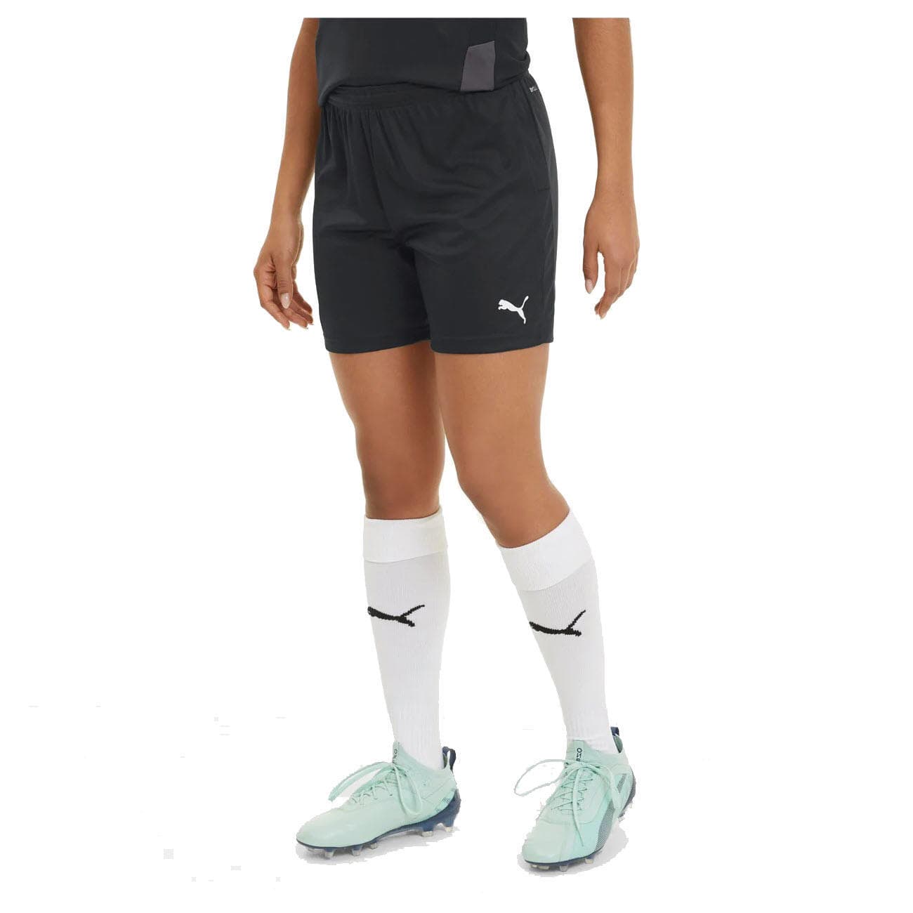 Puma Women's Drycell Teamgoal Athletic Knit Shorts Black Large