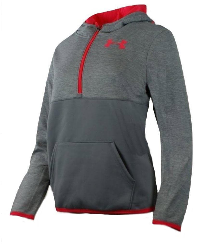 Under Armour Girl's Athletic Storm Fleece Half-Zip Hoodie Grey XL $55 Value