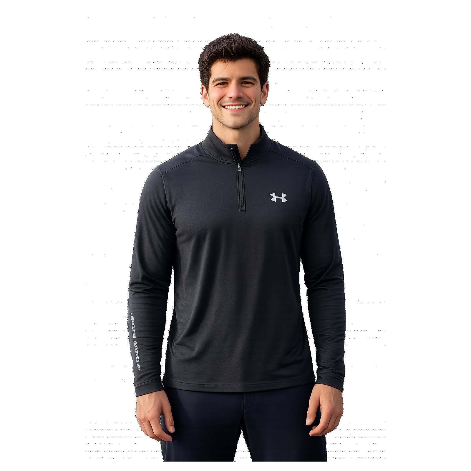 Under Armour Men's Cold Gear Infrared Quarter Zip Pullover Top Black XL