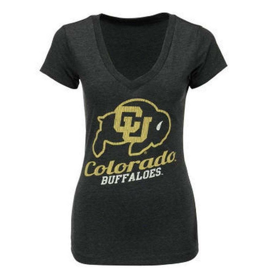 Colosseum Women's Colorado Buffaloes Tabloid Short Sleeve Tee Black Large