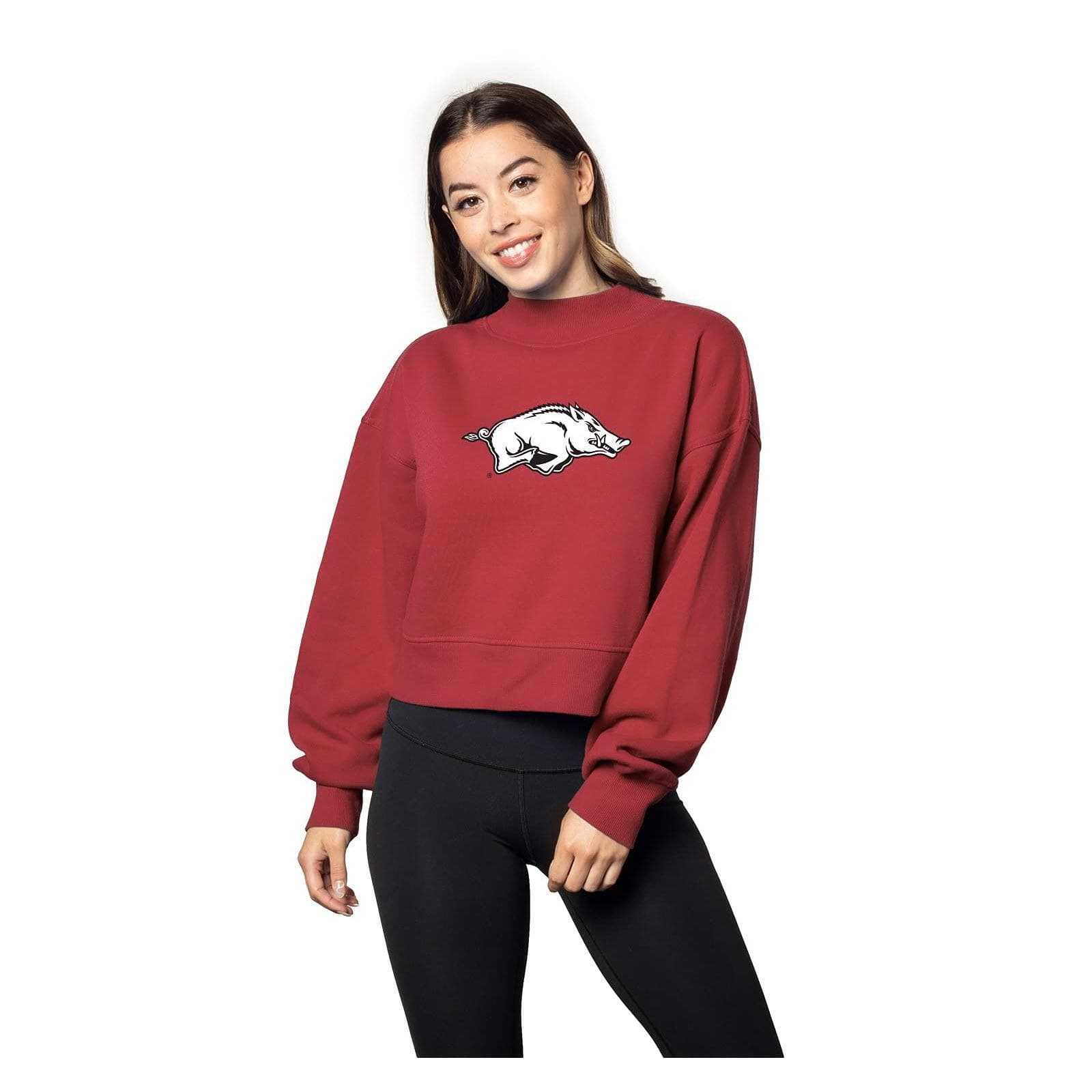 Chicka-D Women's Arkansas Razorbacks Hailey Pullover Sweatshirt Red XL