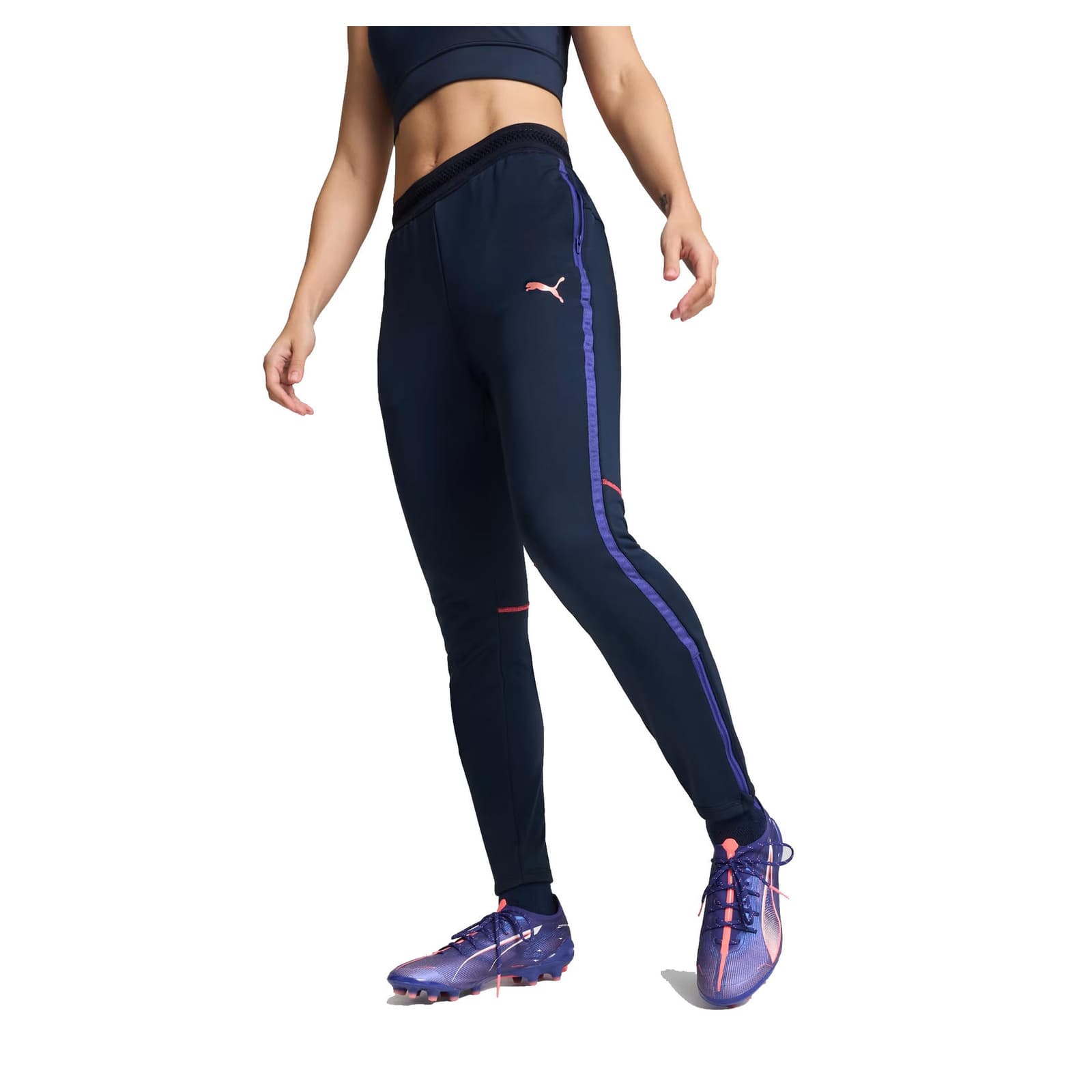 Puma Women's IndividualBlaze Drycell Moisture Wicking Training Pants Blue XL