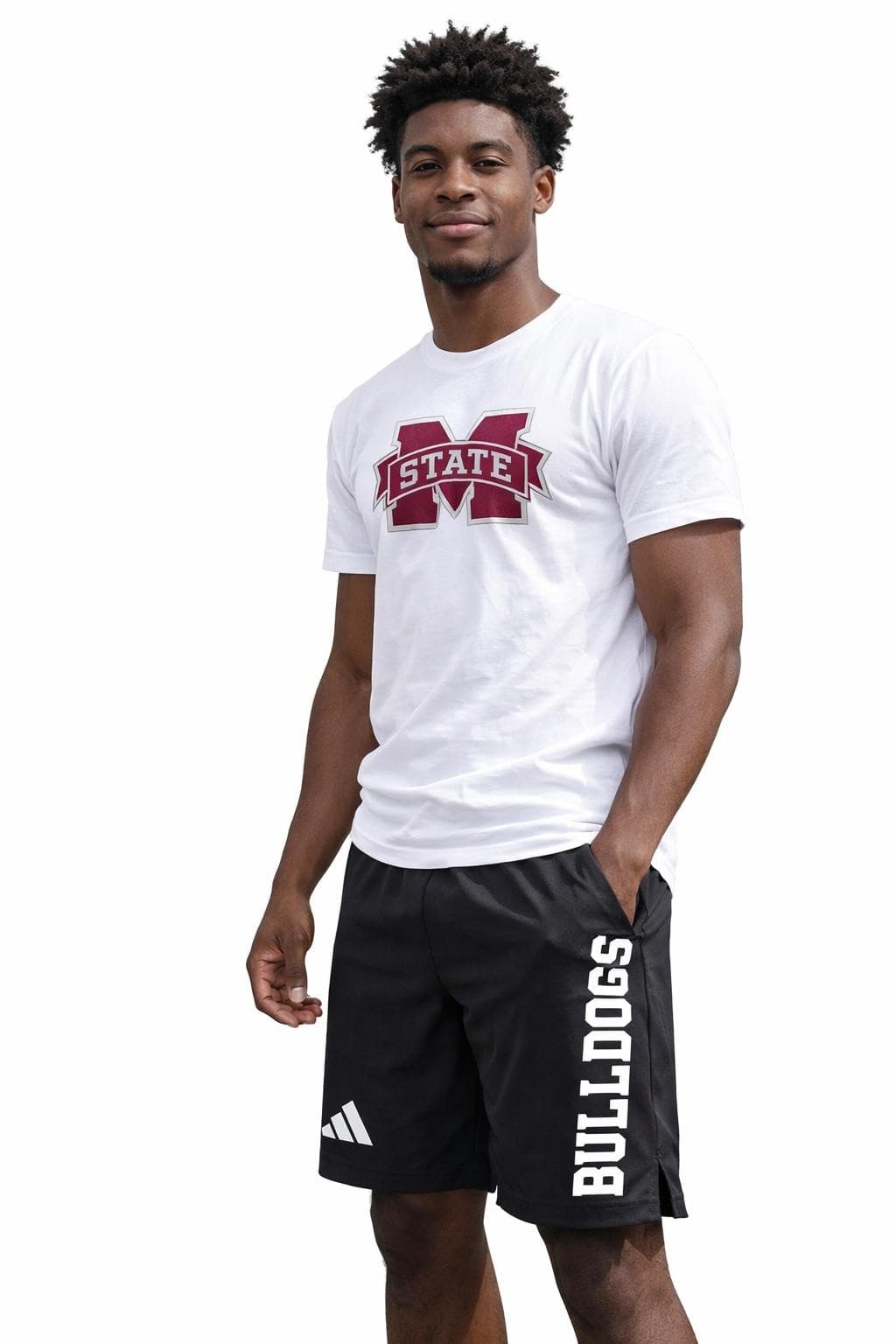 adidas Men's Mississippi State Bulldogs Aeroready Team Shorts 3XL $65 Value