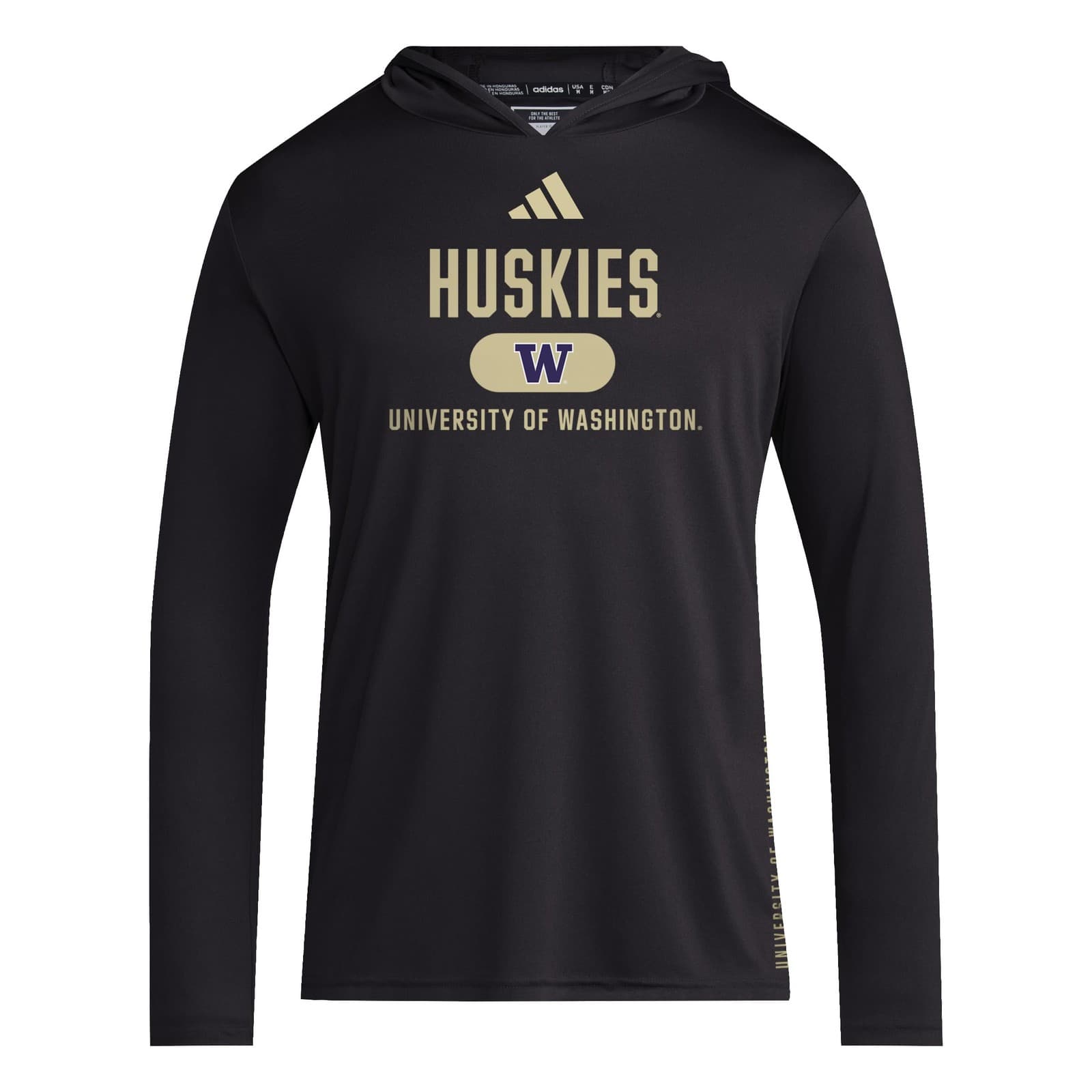 Adidas Men's Washington Huskies Designed for Training Hoodie Black Medium