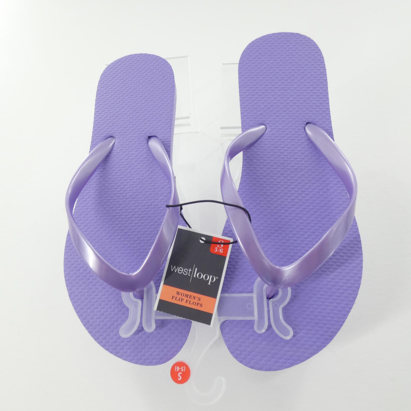West Loop Women's Flip Flops Thongs Purple M (7-8) Sandals Shoes