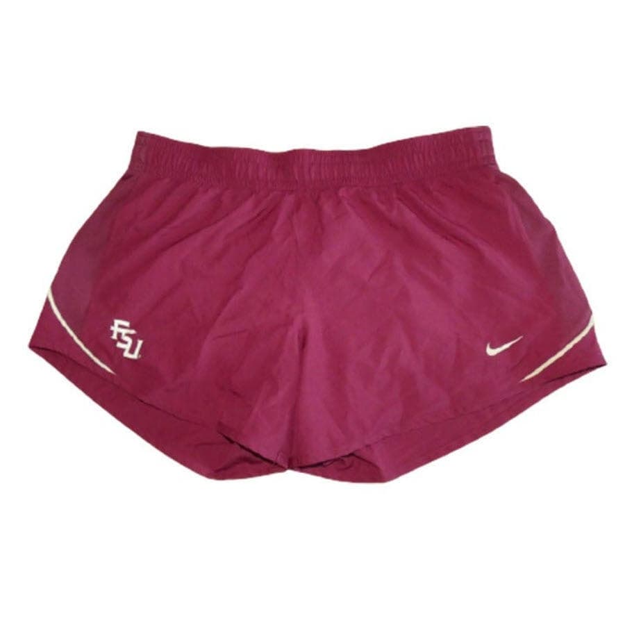Nike Women's Florida State Seminoles Dri-Fit 10K Shorts Garnet XL L M FSU Noles