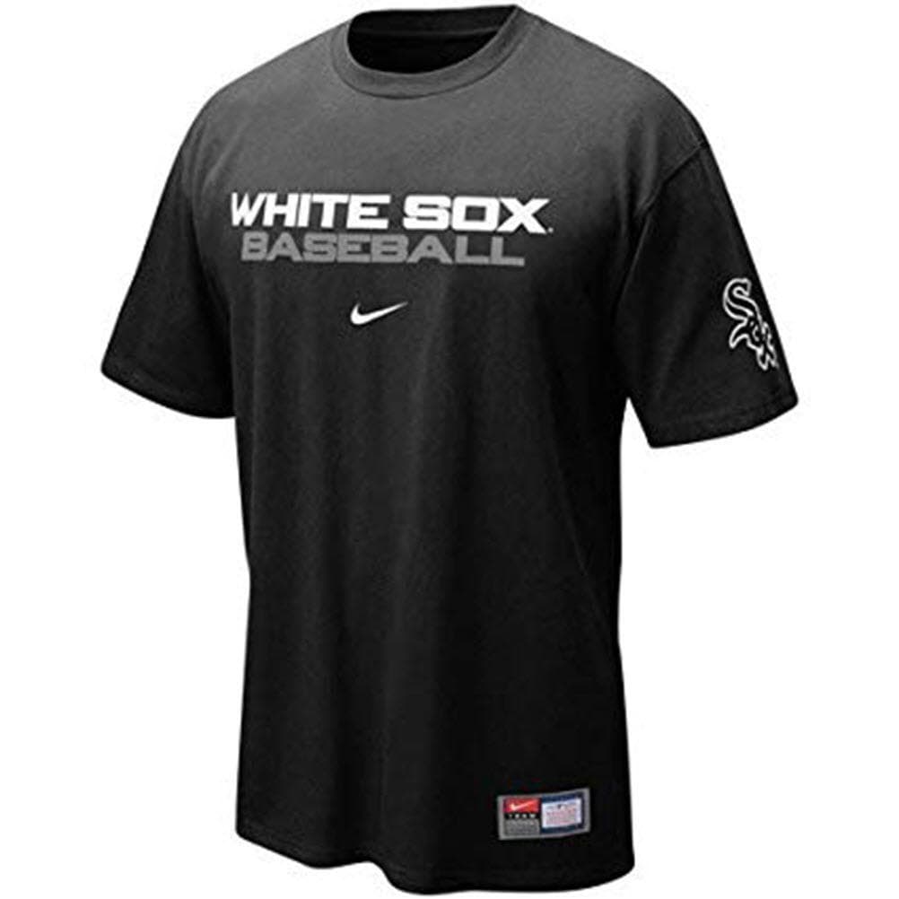 Nike Men's Chicago White Sox Practice Team Issue T-Shirt Black Medium