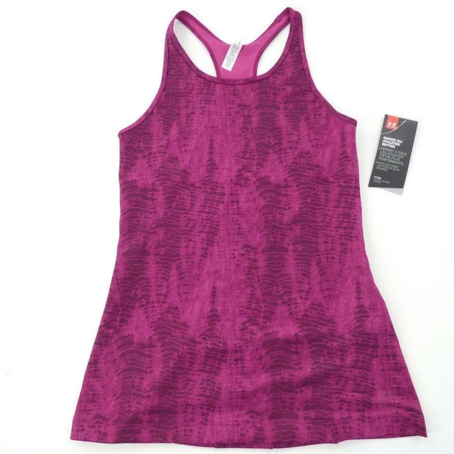 Under Armour Women's Tie Dye Fitted Tech Tank XS Royal Magenta