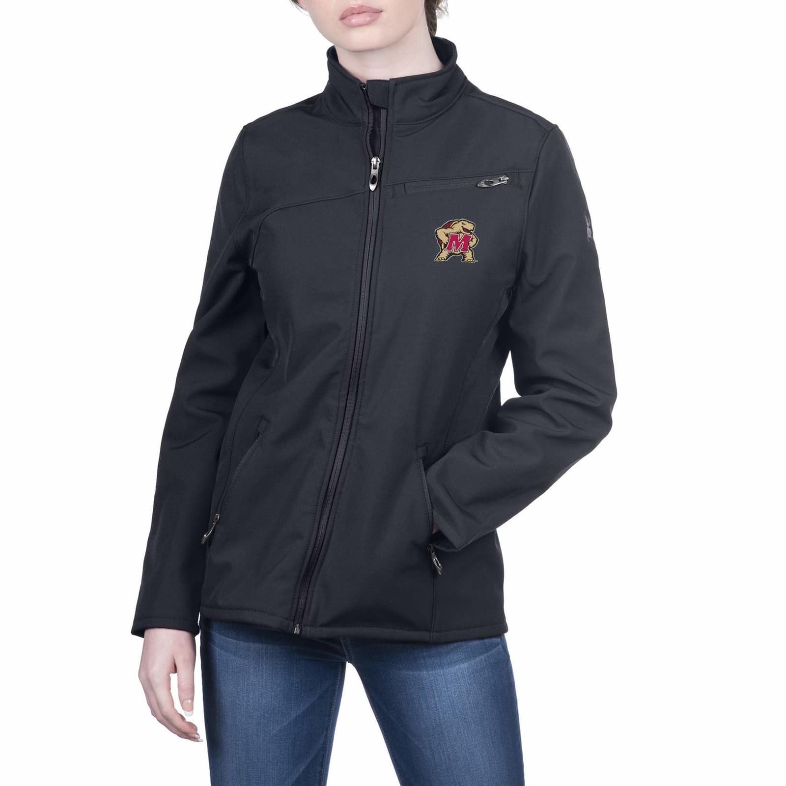 Spyder Women's Maryland Terrapins Gameday Transport Full Zip Softshell Jacket L