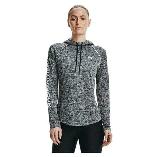 Under Armour Women's UA Velocity Wordmark Hoodie Space Dye Black Large