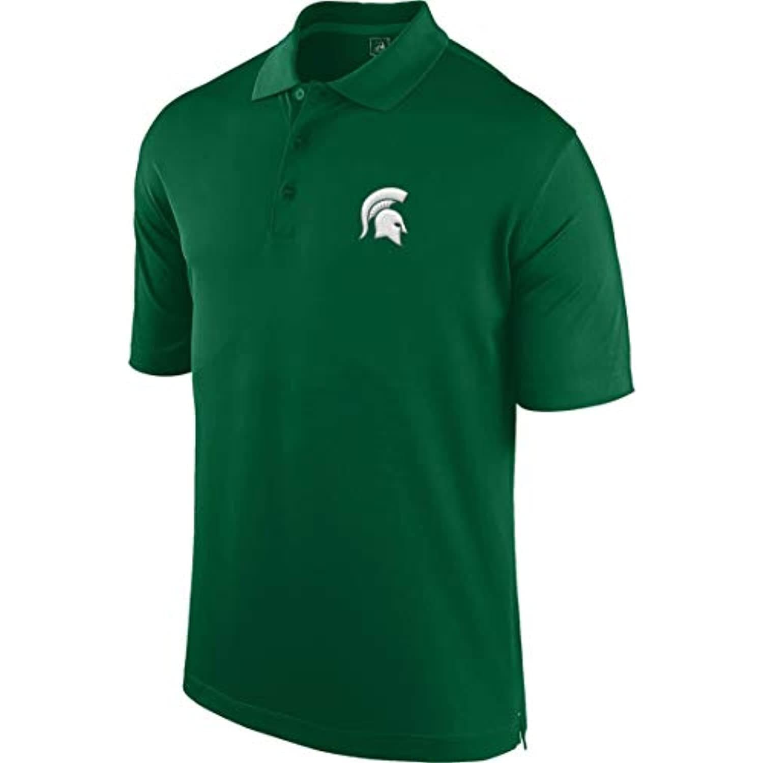 J. America Men's Michigan State Spartans Performance Spector Polo Green M