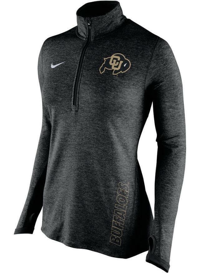 Nike Women's Colorado Buffaloes Quarter Zip Element Training Top Large Black