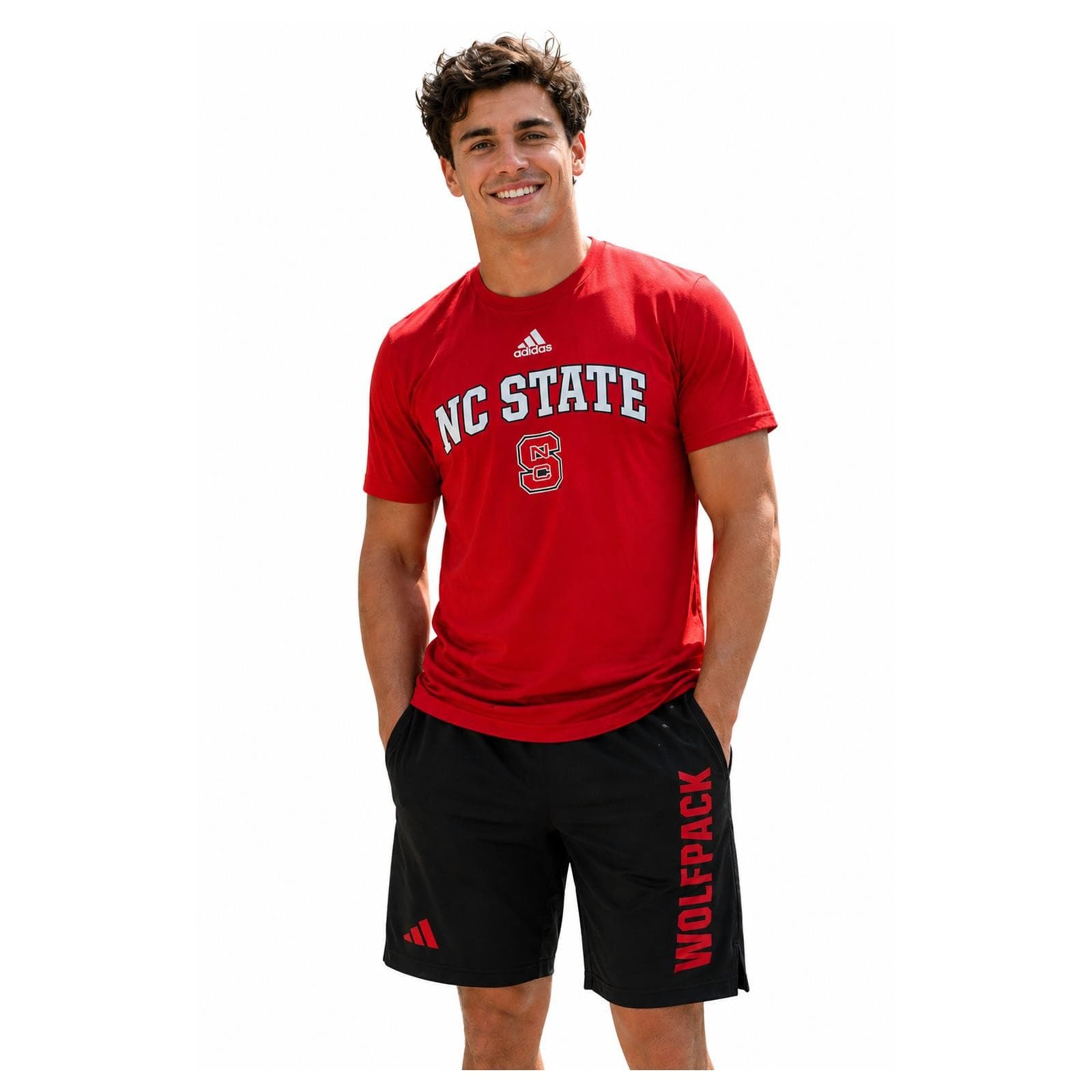 adidas Men's North Carolina State Wolfpack Aeroready Team Shorts 3XL $65 Value