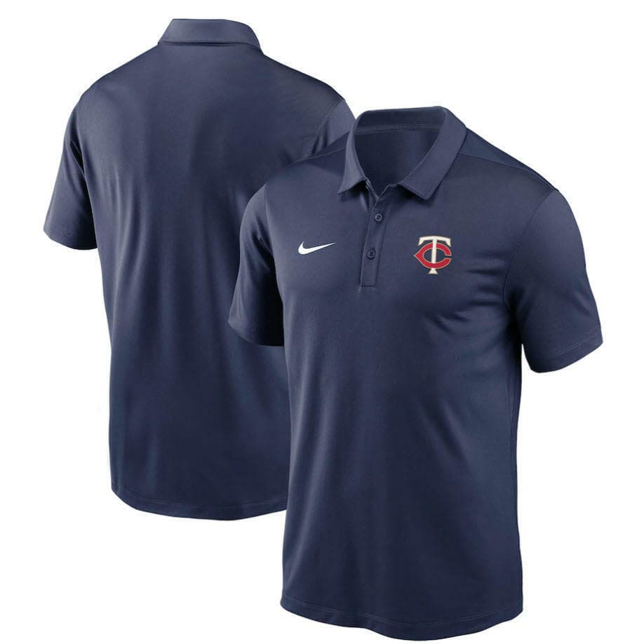 Nike Minnesota Twins Team Logo Franchise Performance Polo Blue X-Large